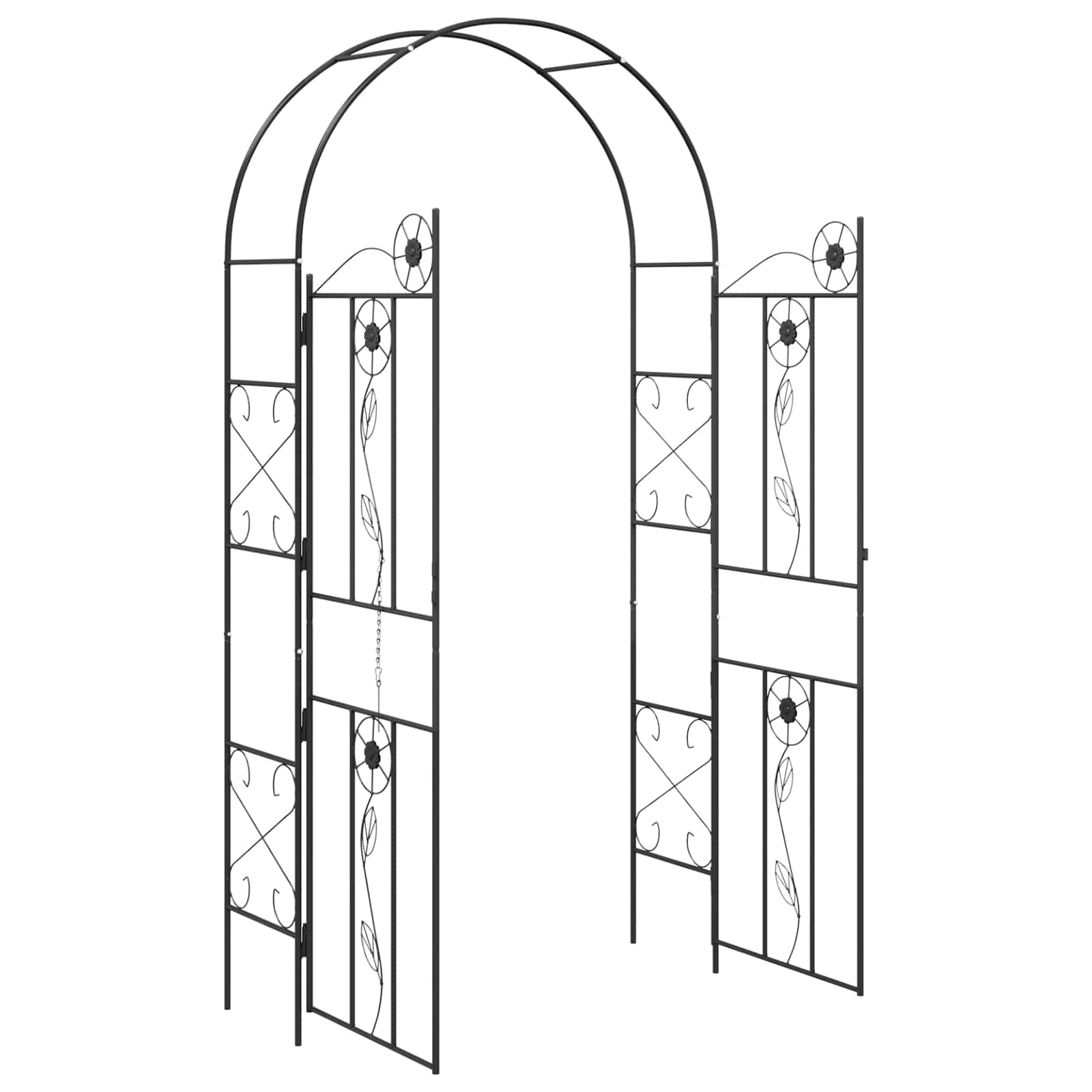 Vrtni Luk Jednobojno Crna 115 x 37 x 226 cm