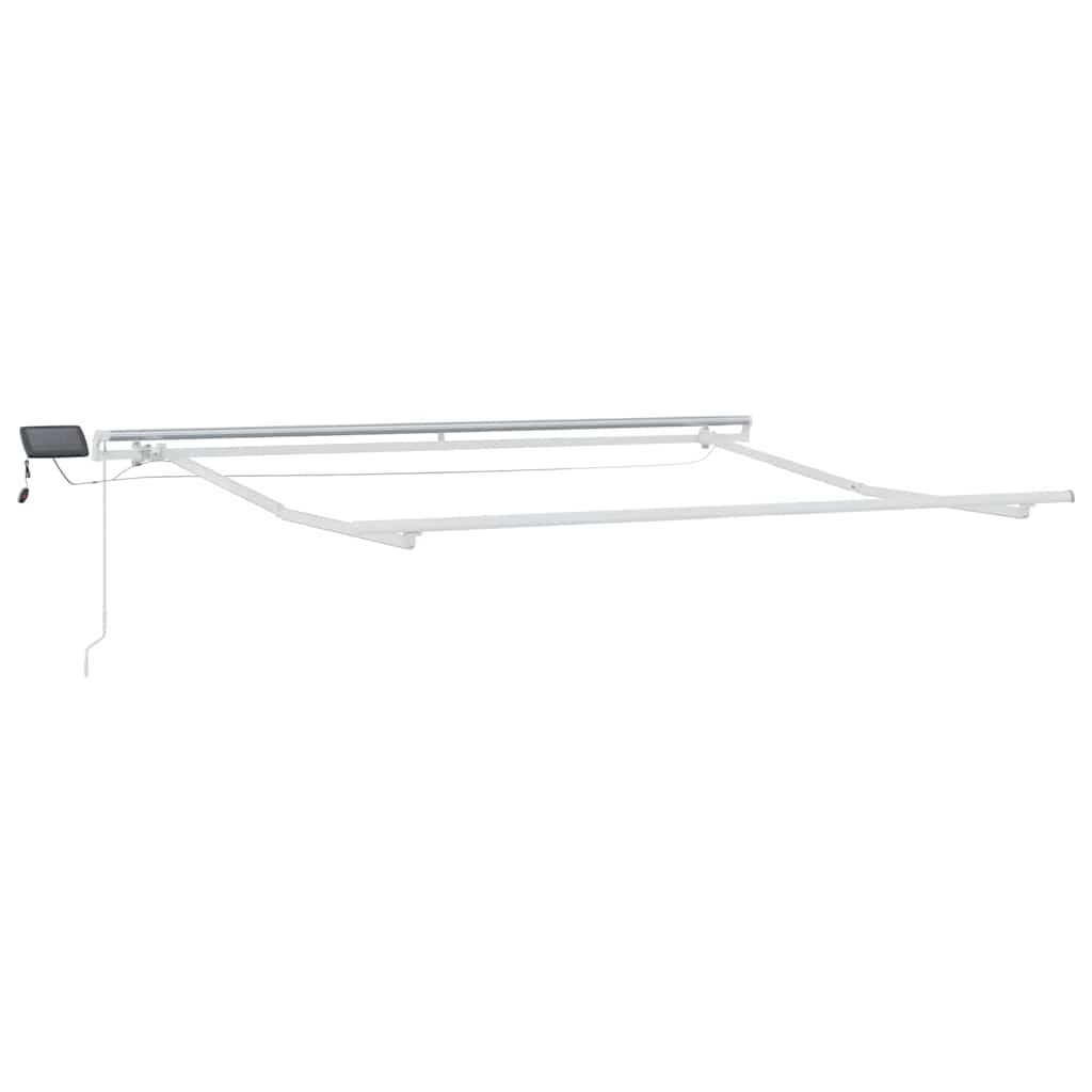 Skrovita tenda Plava i bijela 350 x 250 cm Poliester i aluminij