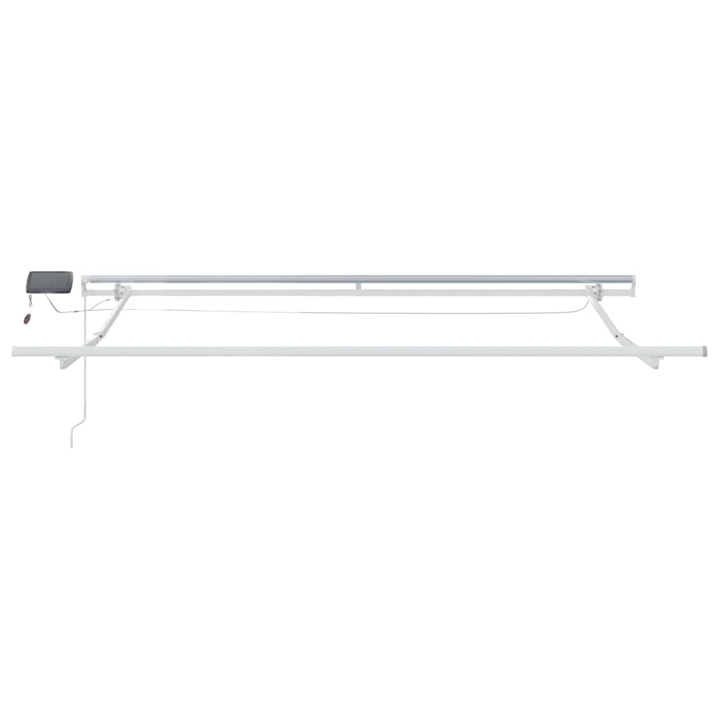 Skrovita tenda Plava i bijela 350 x 250 cm Poliester i aluminij