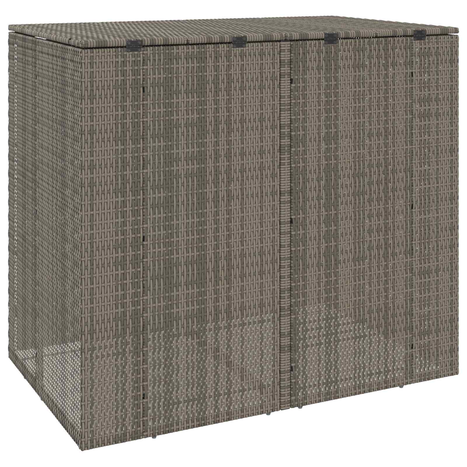 Kutija za smeće 2 pcs Siva 130 x 80 x 115 cm Polietilen