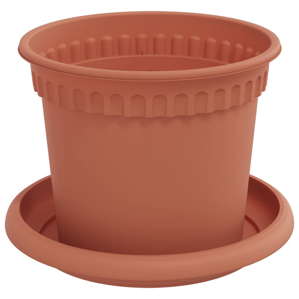 Saksije za biljke 24 pcs Crvena cigla Ø 12,5 x 10 cm Plastika