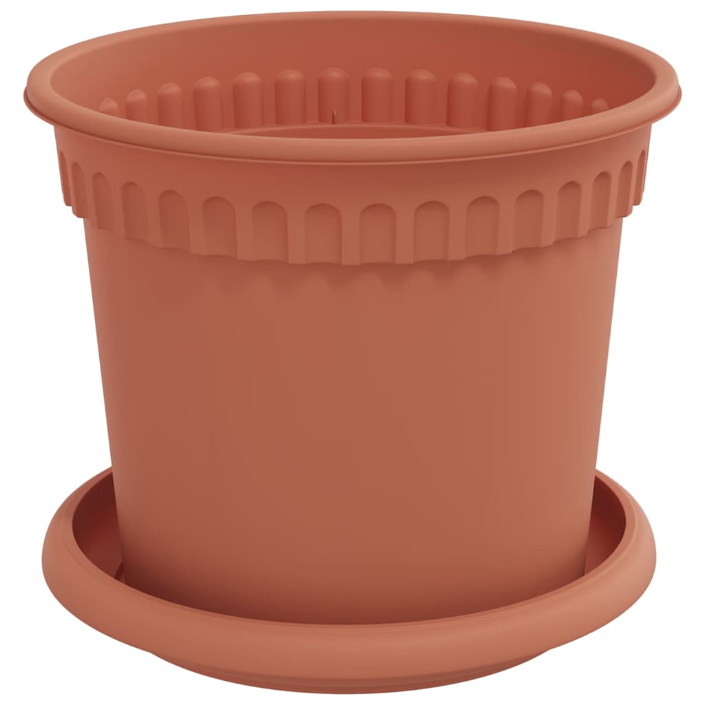 Saksije za biljke 24 pcs Crvena cigla Ø 15 x 12 cm Plastika