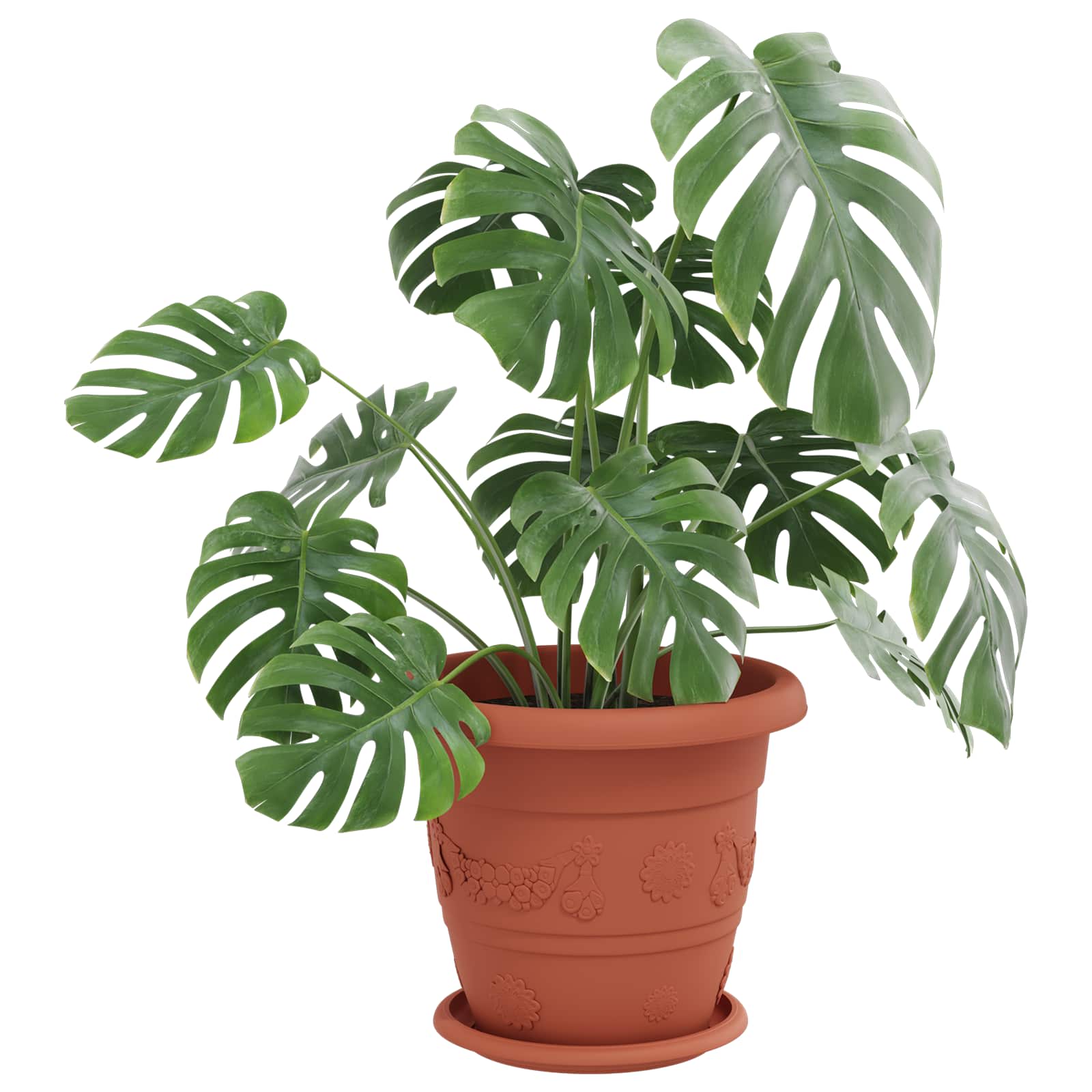 Saksije za biljke 24 pcs Crvena cigla Ø 26 x 21.5 cm Plastika
