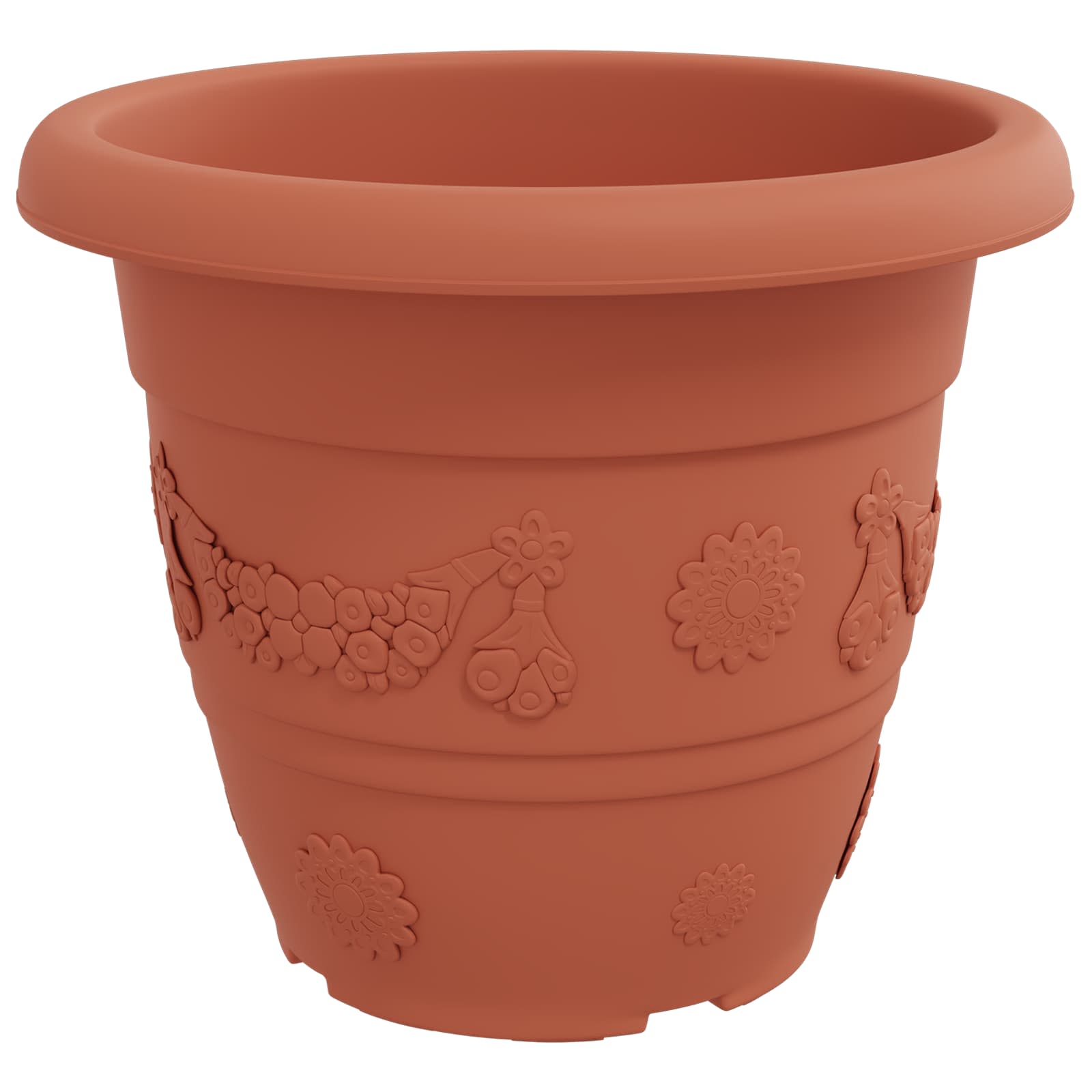 Saksije za biljke 24 pcs Crvena cigla Ø 39 x 32 cm Plastika