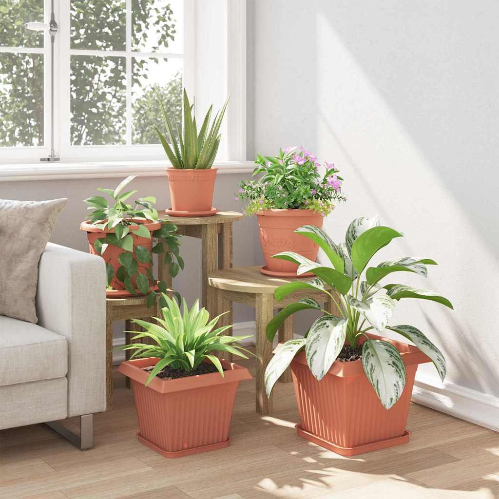 Saksije za biljke 6 pcs Crvena cigla 28,5 x 28,5 x 22 cm