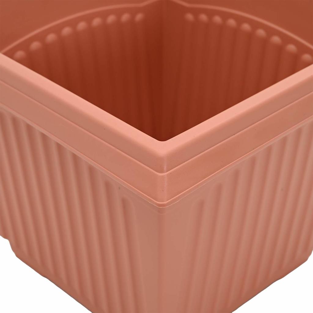 Saksije za biljke 6 pcs Crvena cigla 33 x 33 x 26 cm Plastika