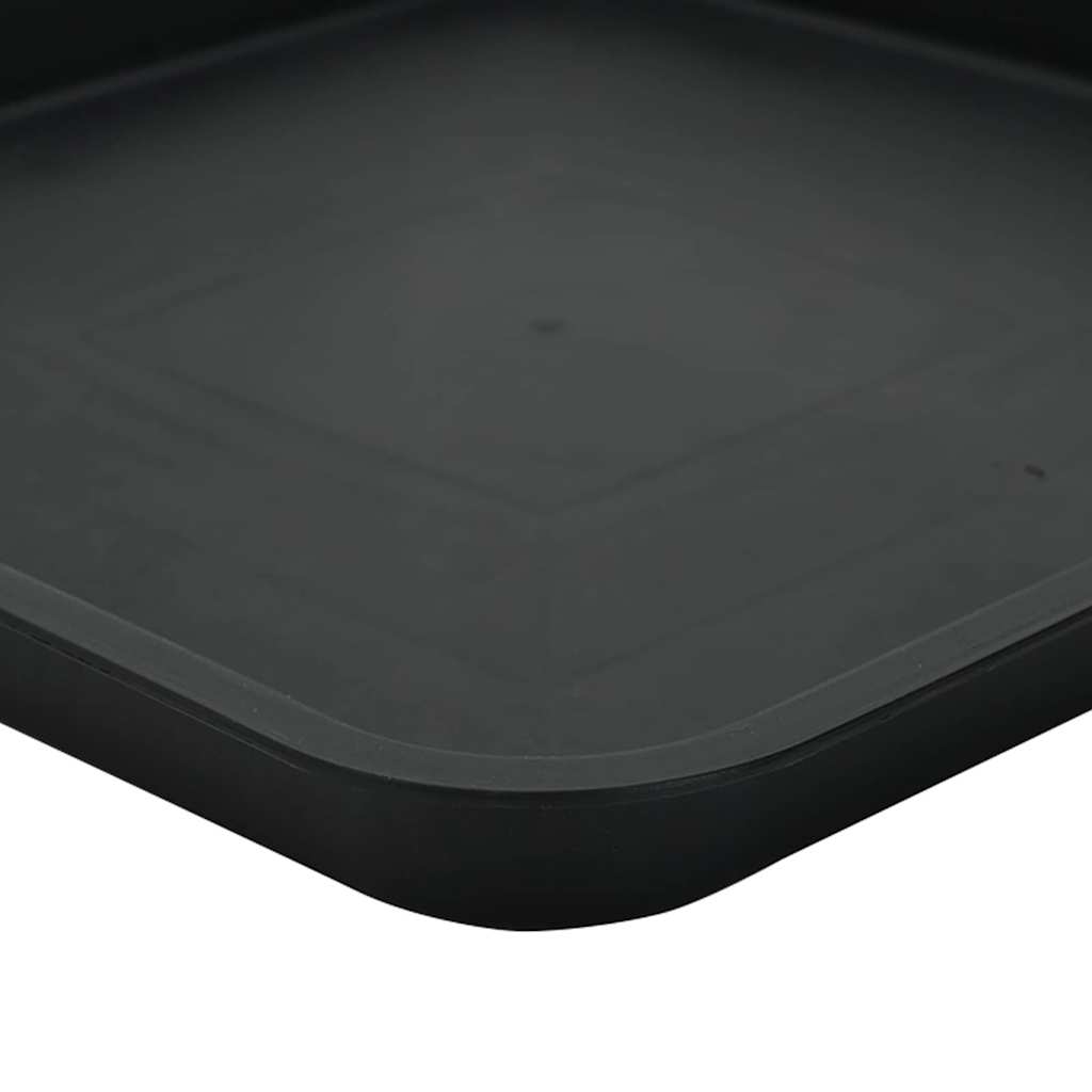 Saksije za biljke 6 pcs Crna 23 x 23 x 17,5 cm Plastika