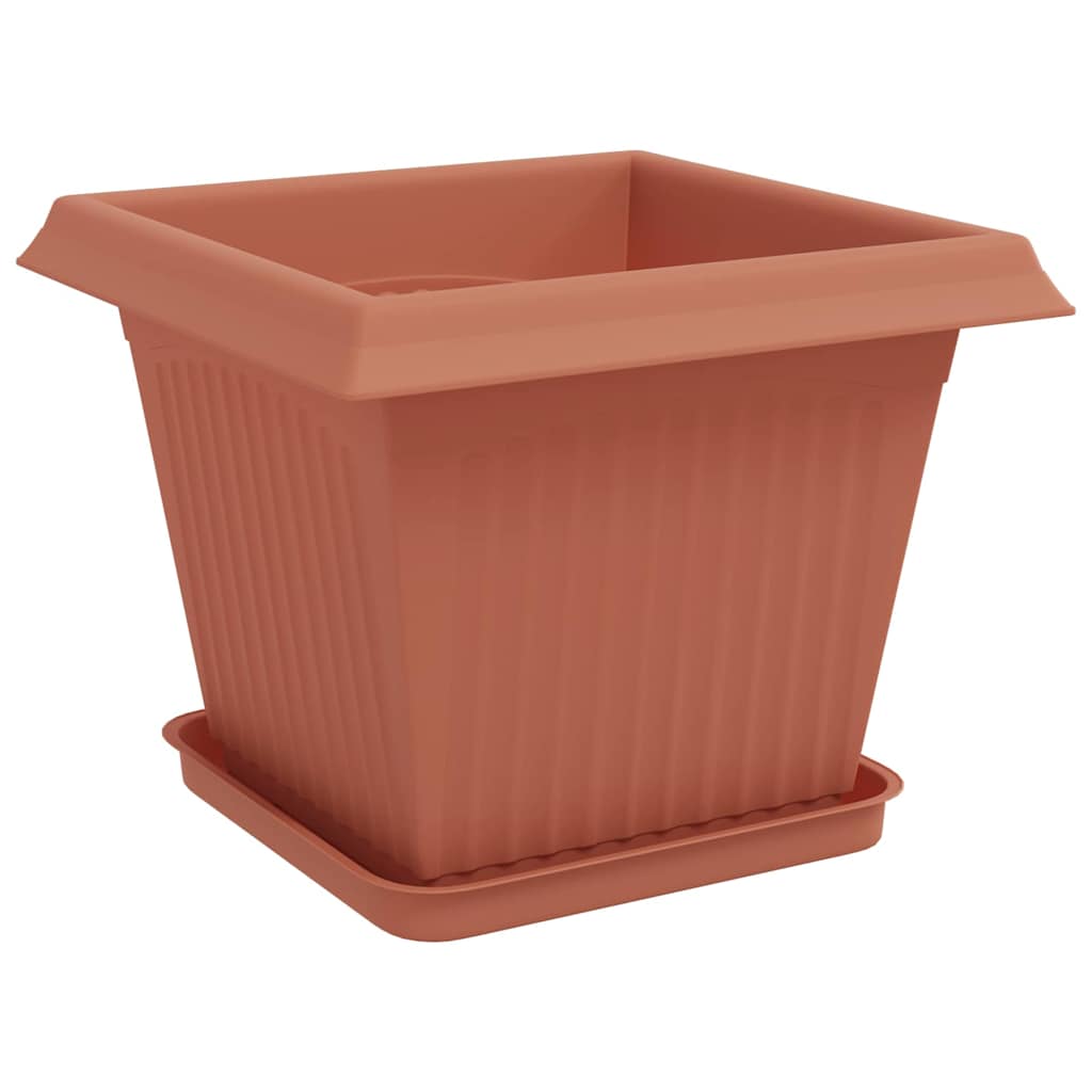 Saksije za biljke 24 pcs Crvena cigla 33 x 33 x 26 cm Plastika