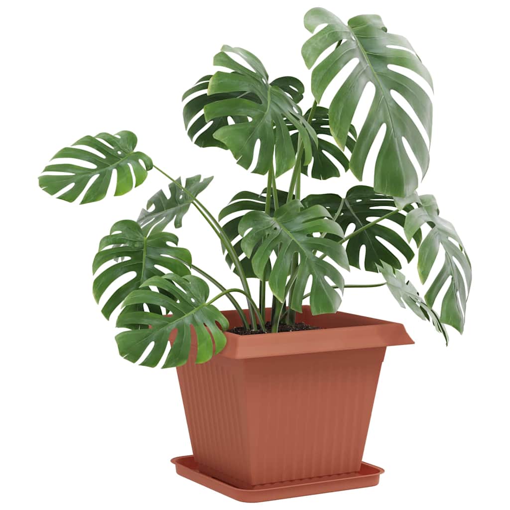 Saksije za biljke 24 pcs Crvena cigla 38 x 38 x 30 cm Plastika