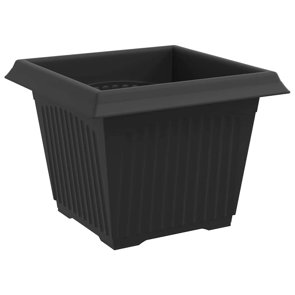 Saksije za biljke 24 pcs Crna 23 x 23 x 17,5 cm Plastika