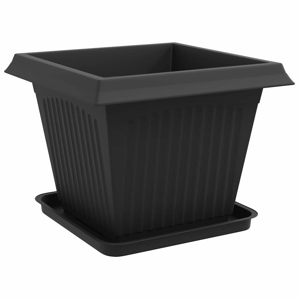 Saksije za biljke 24 pcs Crna 43 x 43 x 33,5 cm Plastika