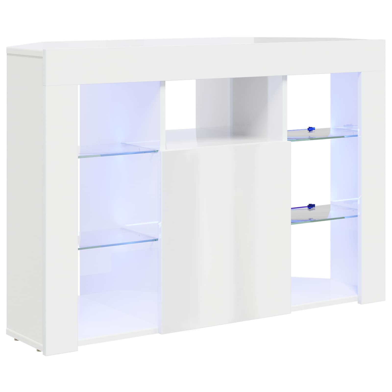 Kotni LED TV ormar Zidne Visoki sjaj bijela 100x40x68cm