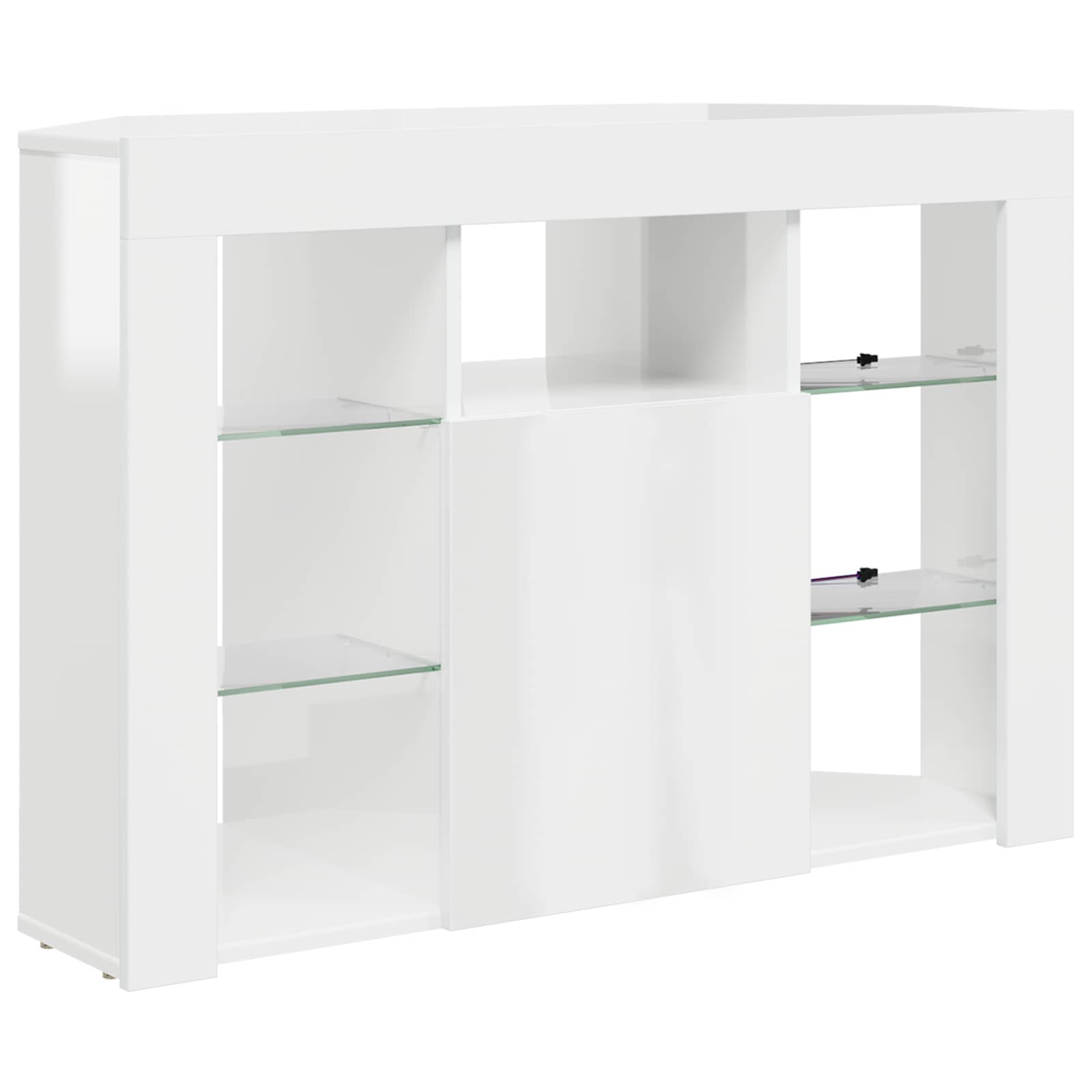 Kotni LED TV ormar Zidne Visoki sjaj bijela 100x40x68cm