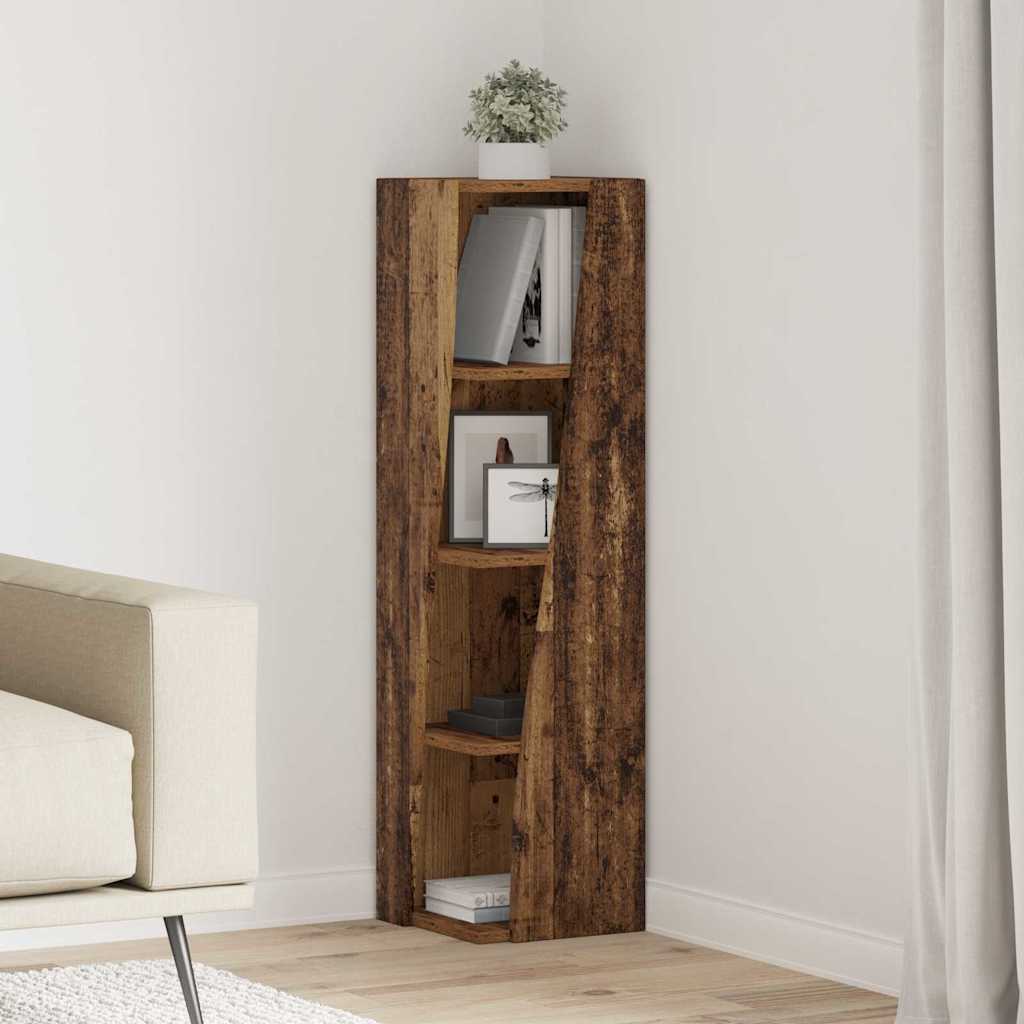 Kutni ormarić Staro drvo 27,5x27x102cm Konstruirano drvo