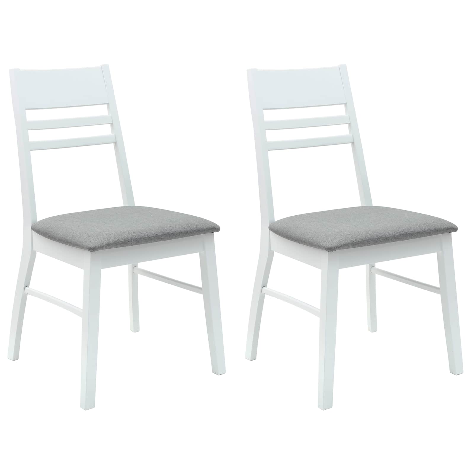 Trpezarijske stolice 2 pcs Bijelo 43 x 54 x 89 cm