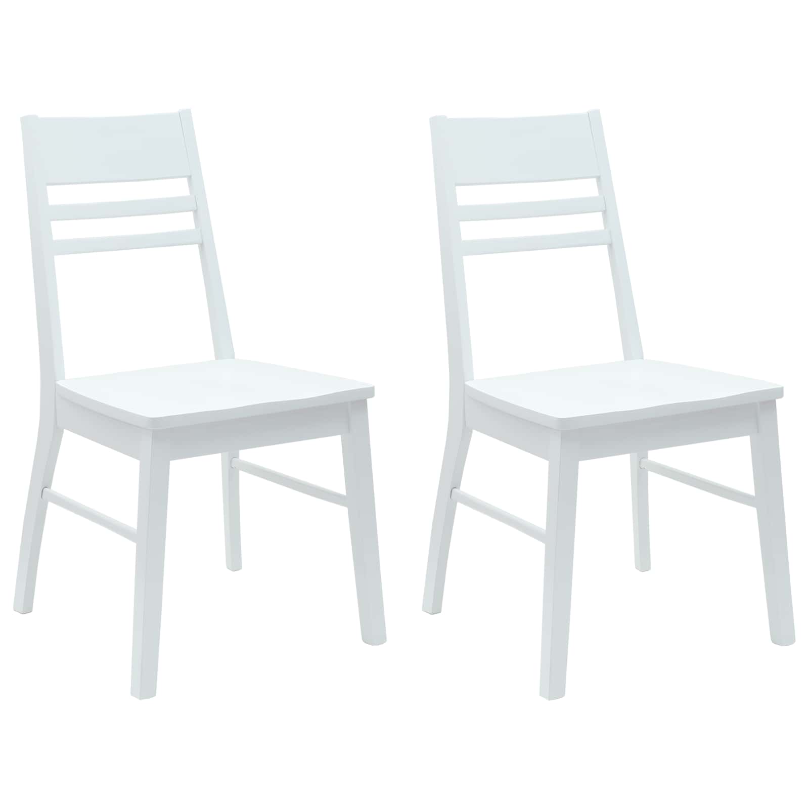 Trpezarijske stolice 2 pcs Bijelo 43 x 54 x 89 cm