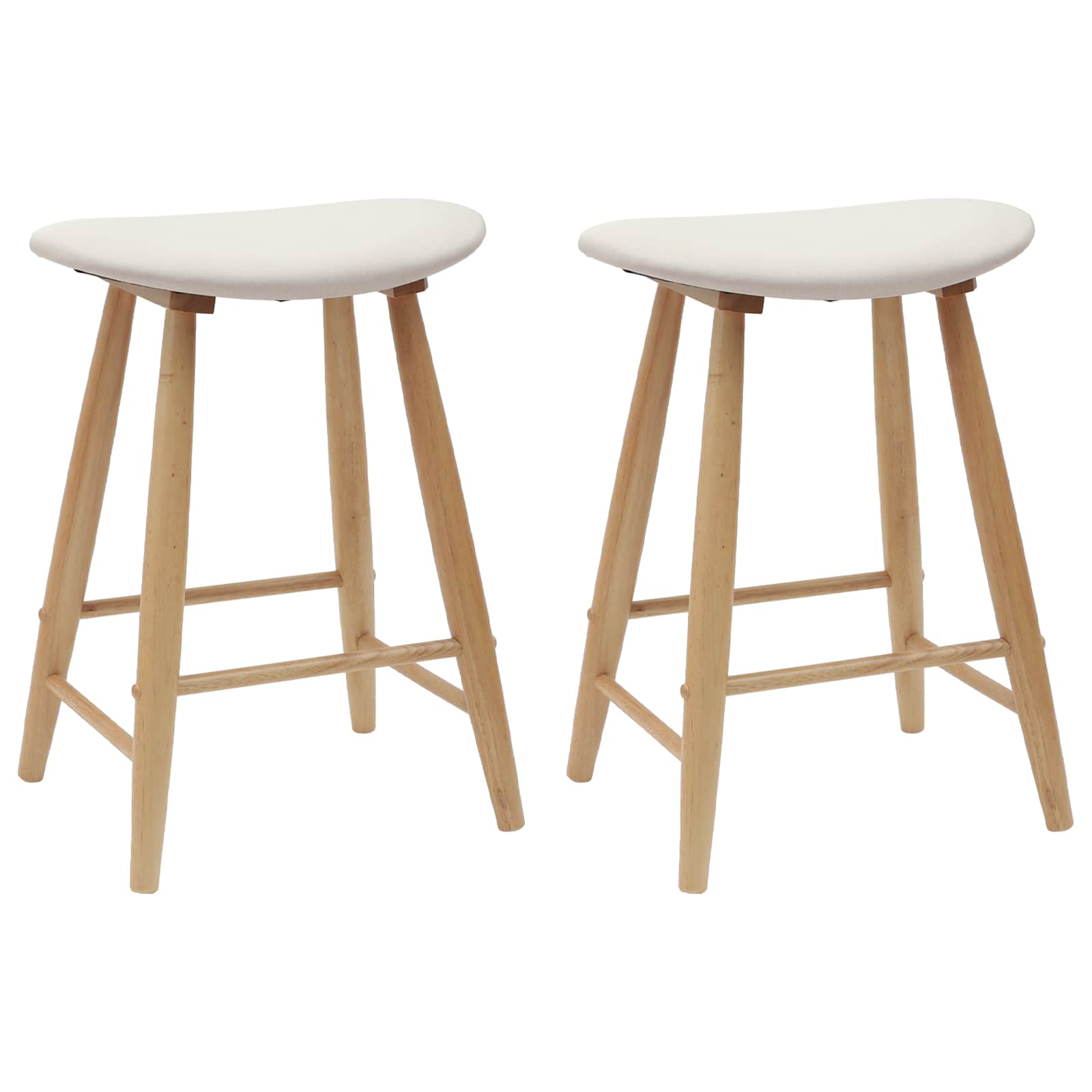 Trpezarijske stolice 2 pcs Prirodna 46 x 37 x 63 cm