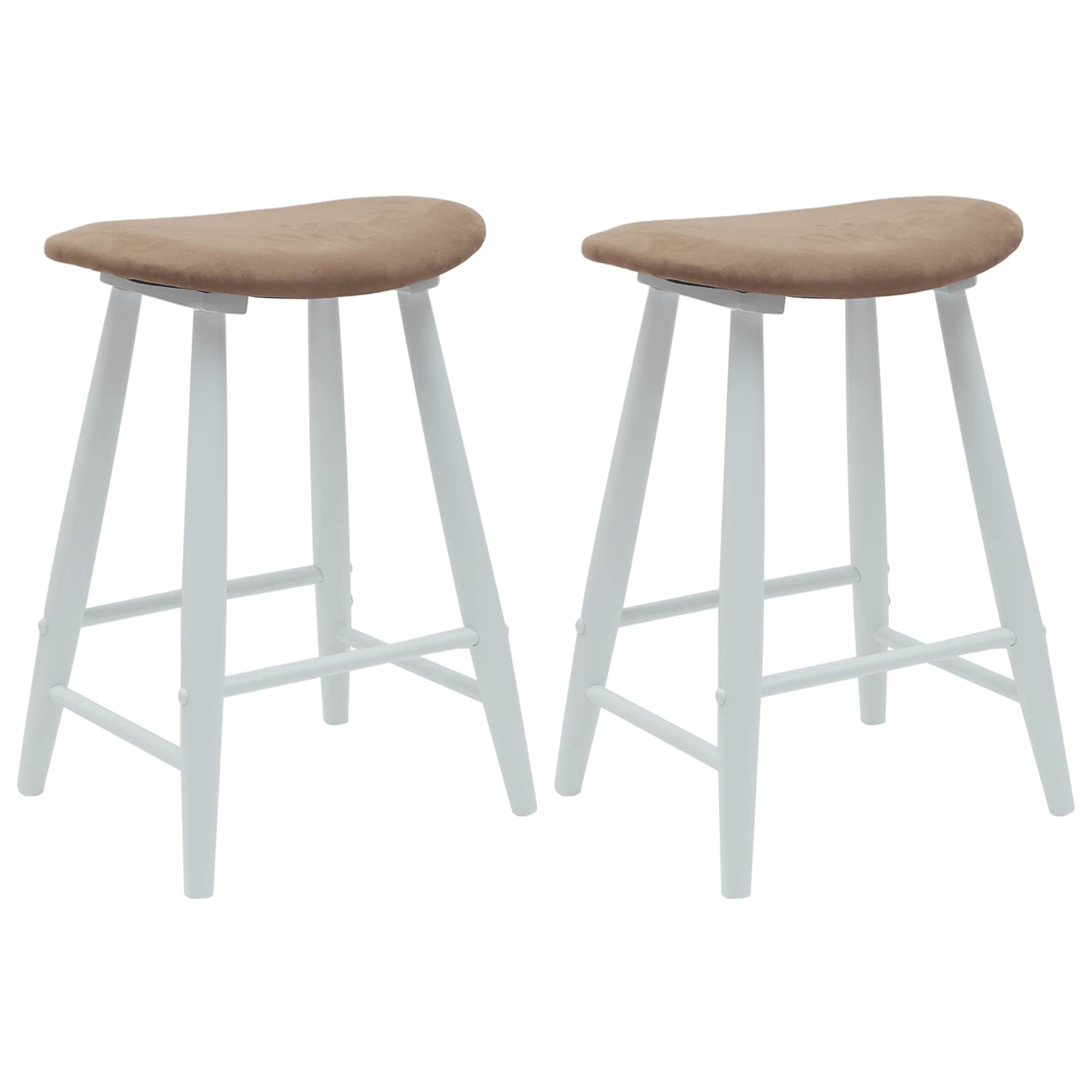 Trpezarijske stolice 2 pcs Bijelo 46 x 37 x 63 cm