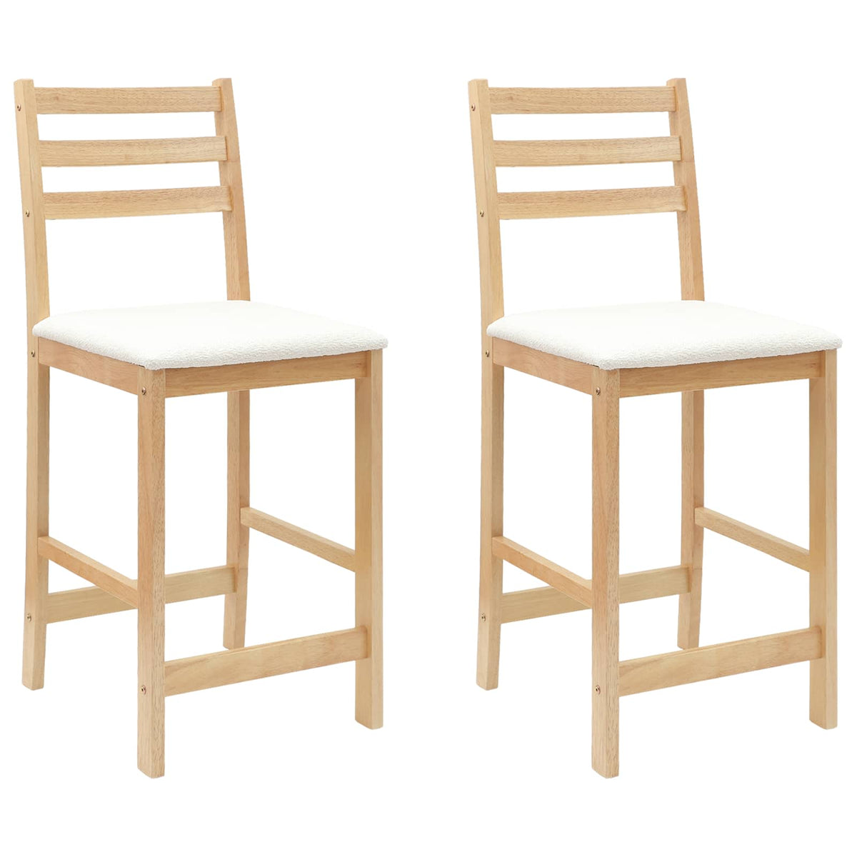 Trpezarijske stolice 2 pcs Prirodna 40 x 47,5 x 99,5 cm