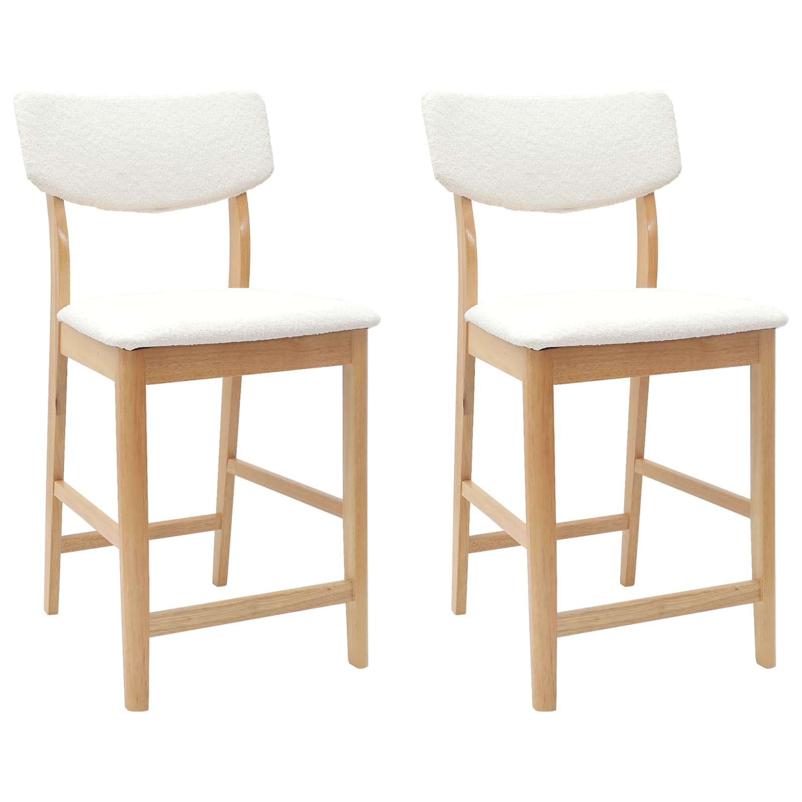 Trpezarijske stolice 2 pcs Prirodna 48 x 49 x 95 cm