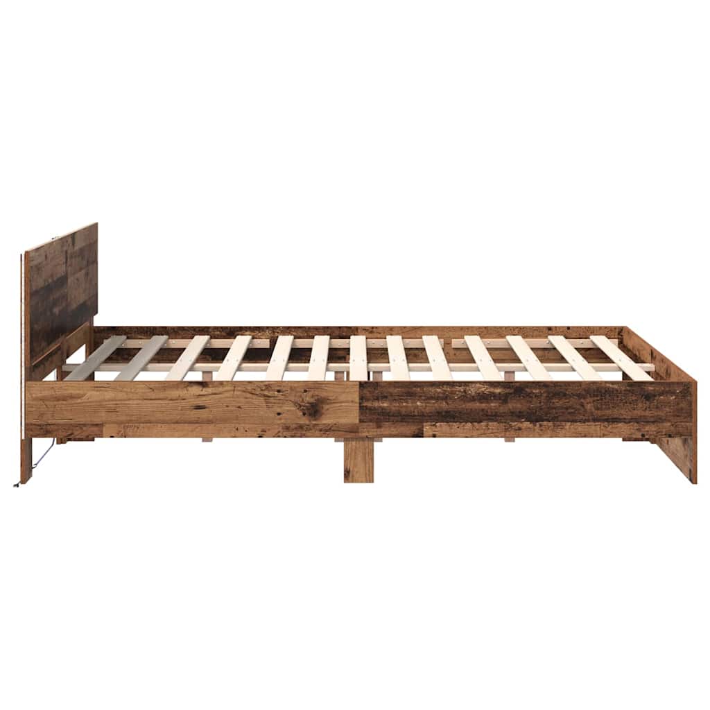 Krevetna konstrukcija Staro drvo 140 x 190 cm Konstruirano drvo