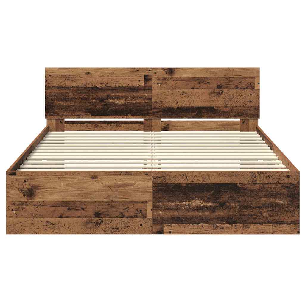 Krevetna konstrukcija Staro drvo 135 x 190 cm Konstruirano drvo