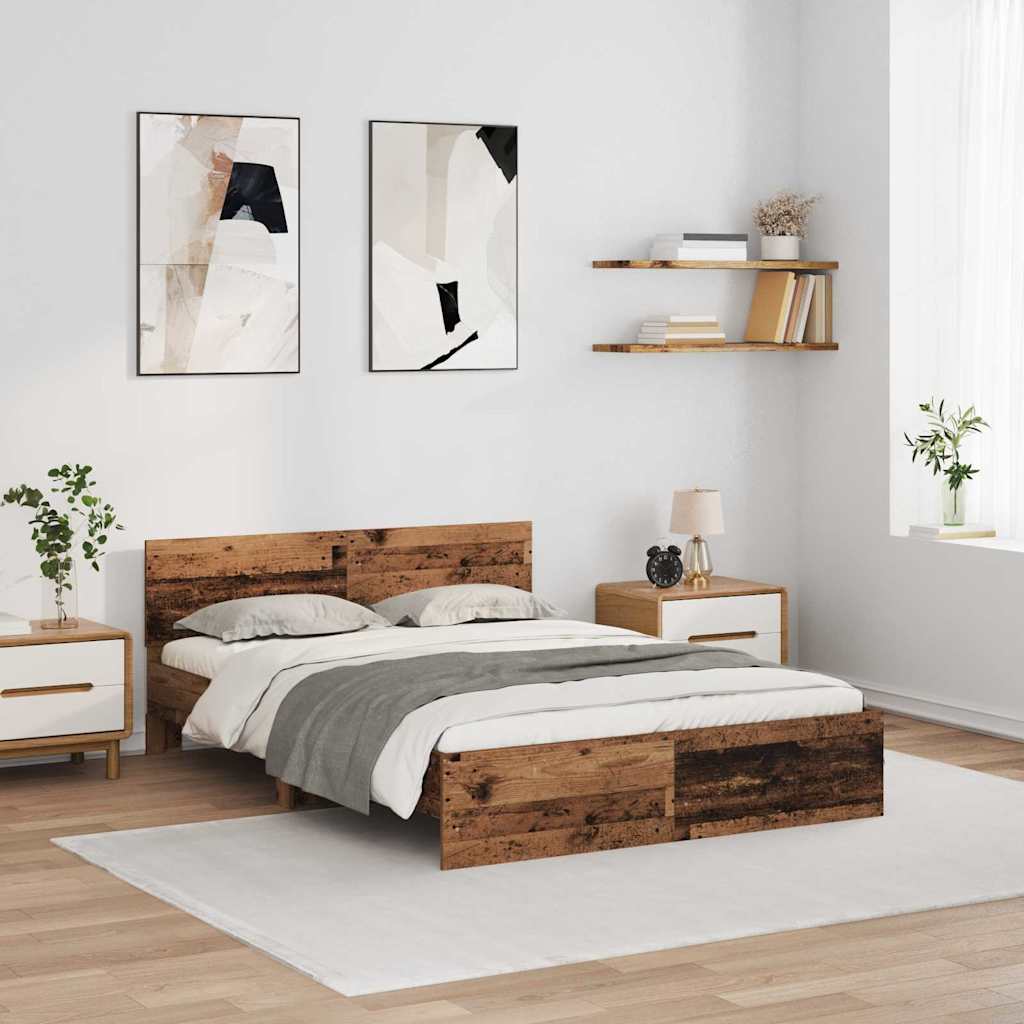 Krevetna konstrukcija Staro drvo 120 x 200 cm Konstruirano drvo