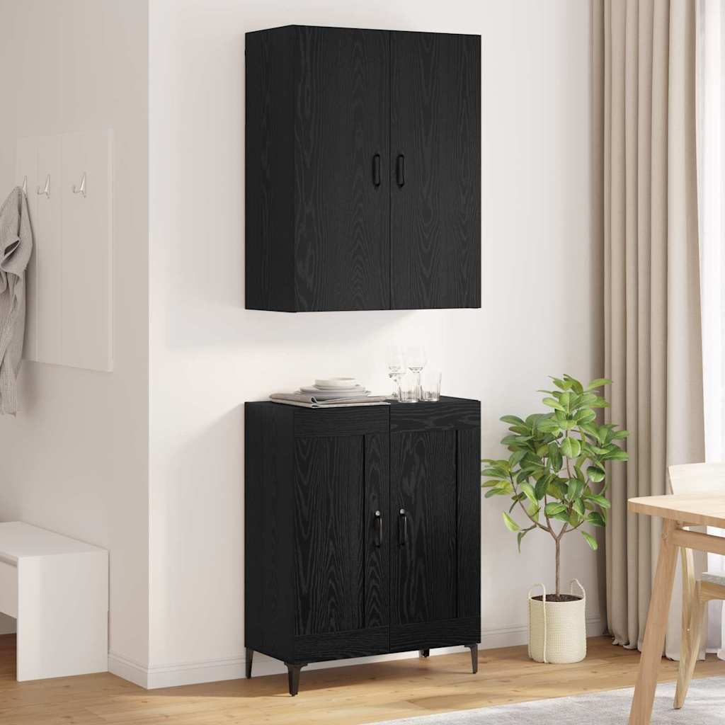 Highboard Crni hrast 69,5 x 34 x 180 cm Konstruirano drvo