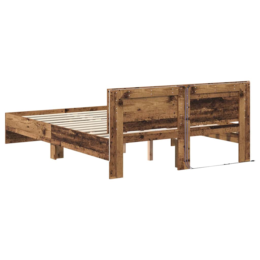 Krevetna konstrukcija Staro drvo 140 x 200 cm Konstruirano drvo