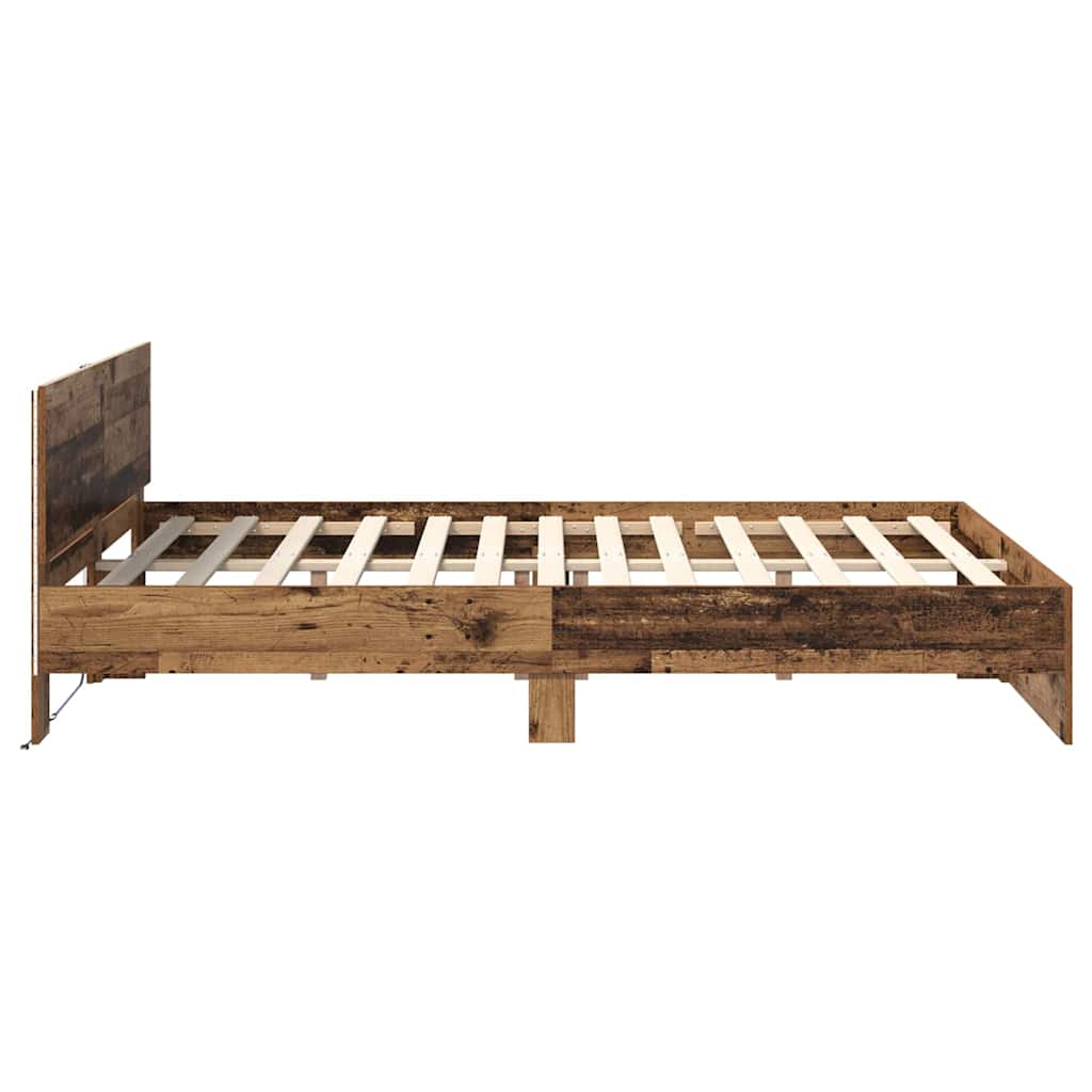 Krevetna konstrukcija Staro drvo 150 x 200 cm Konstruirano drvo