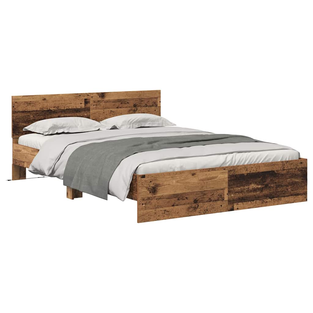 Krevetna konstrukcija Staro drvo 160 x 200 cm Konstruirano drvo