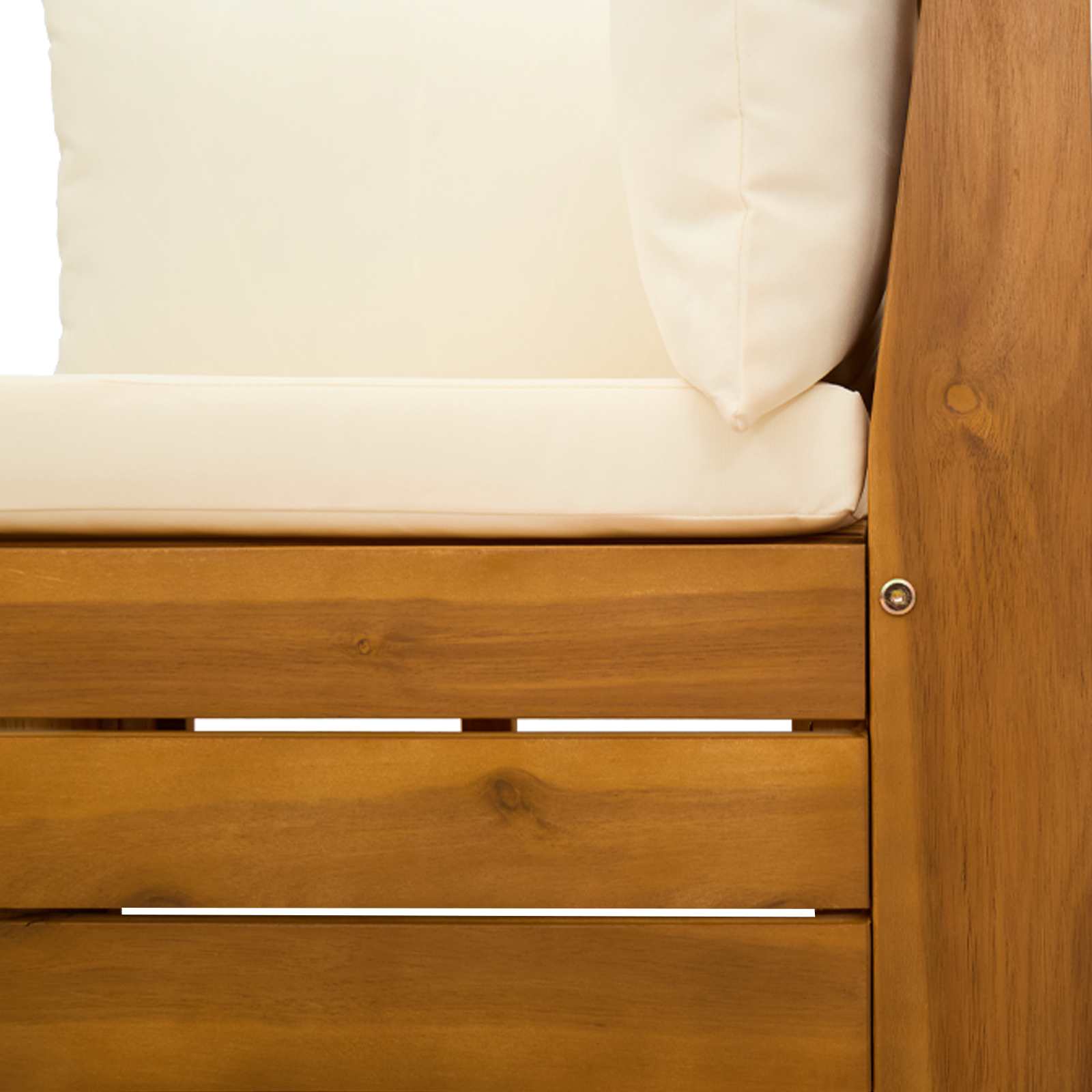 Set vanjskih sofa s jastukom 2 Komad Smeđa Čvrsto drvo akacije