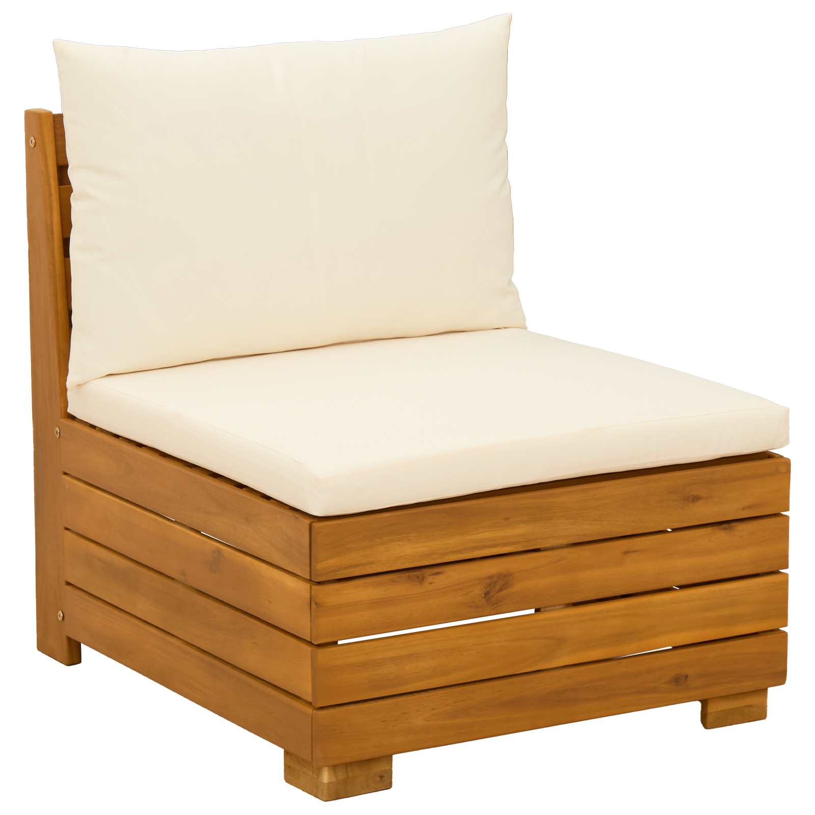 Set vanjskih sofa s jastukom 9 Komad Smeđa Čvrsto drvo akacije