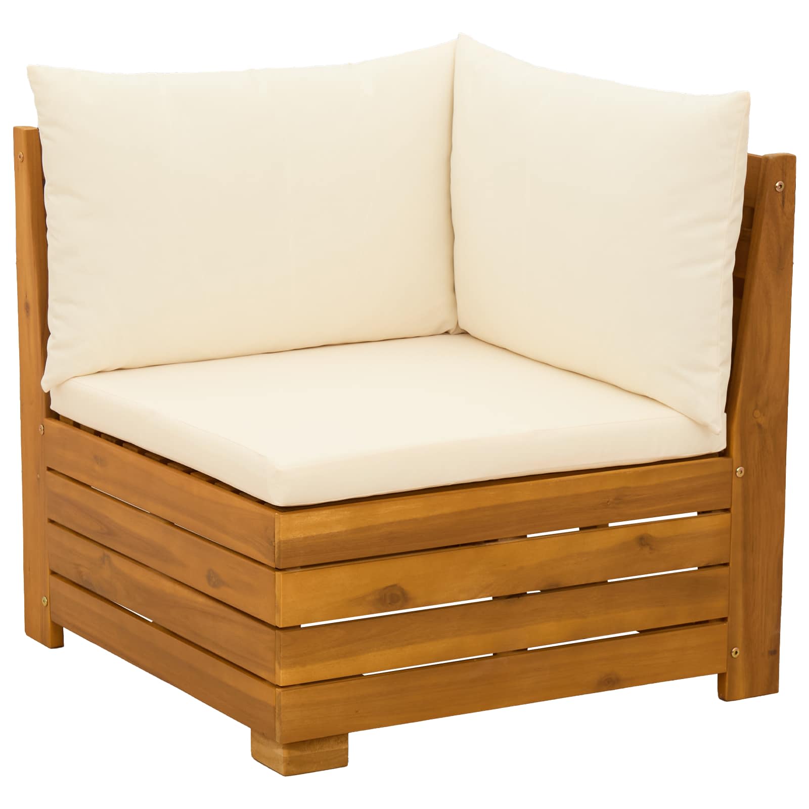 Set vanjskih sofa s jastukom 3 Komad Smeđa Čvrsto drvo akacije