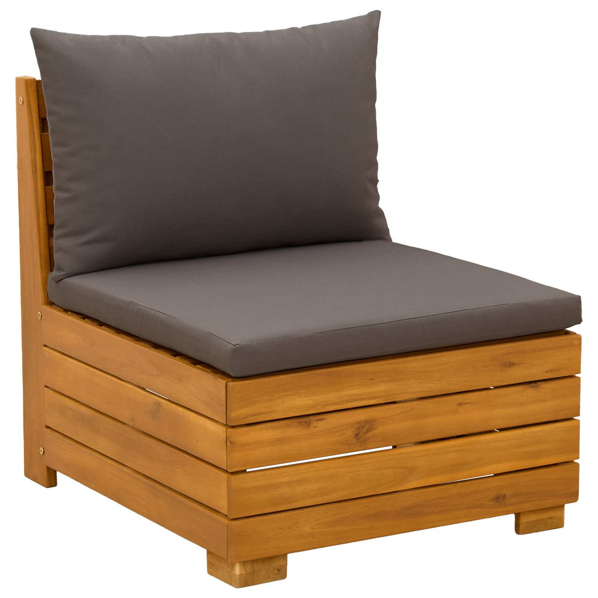 6 kom. Set vanjskih sofa Čvrsto drvo akacije Smeđa