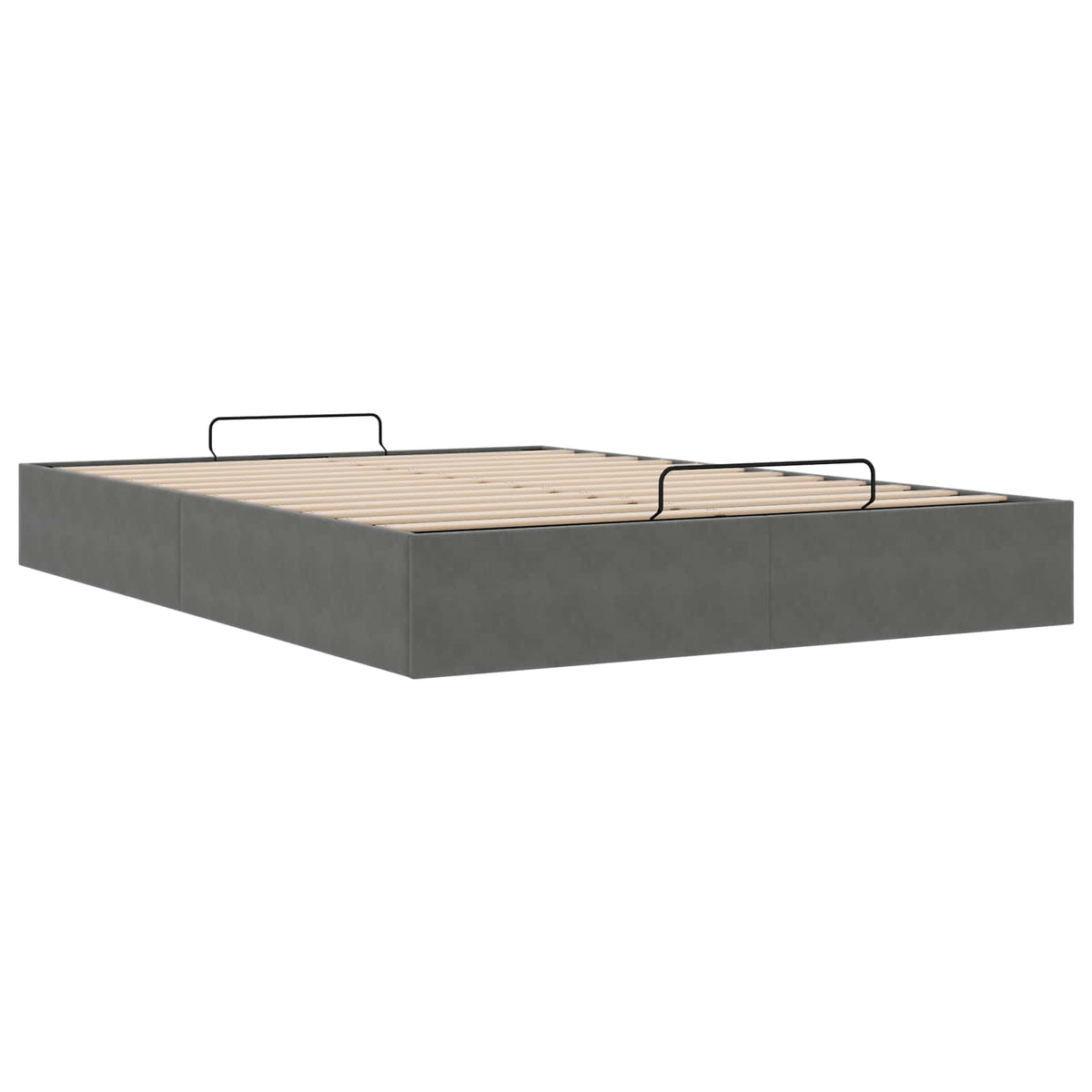 Otomanski krevet Tamnosiva 153 x 203 cm Baršun
