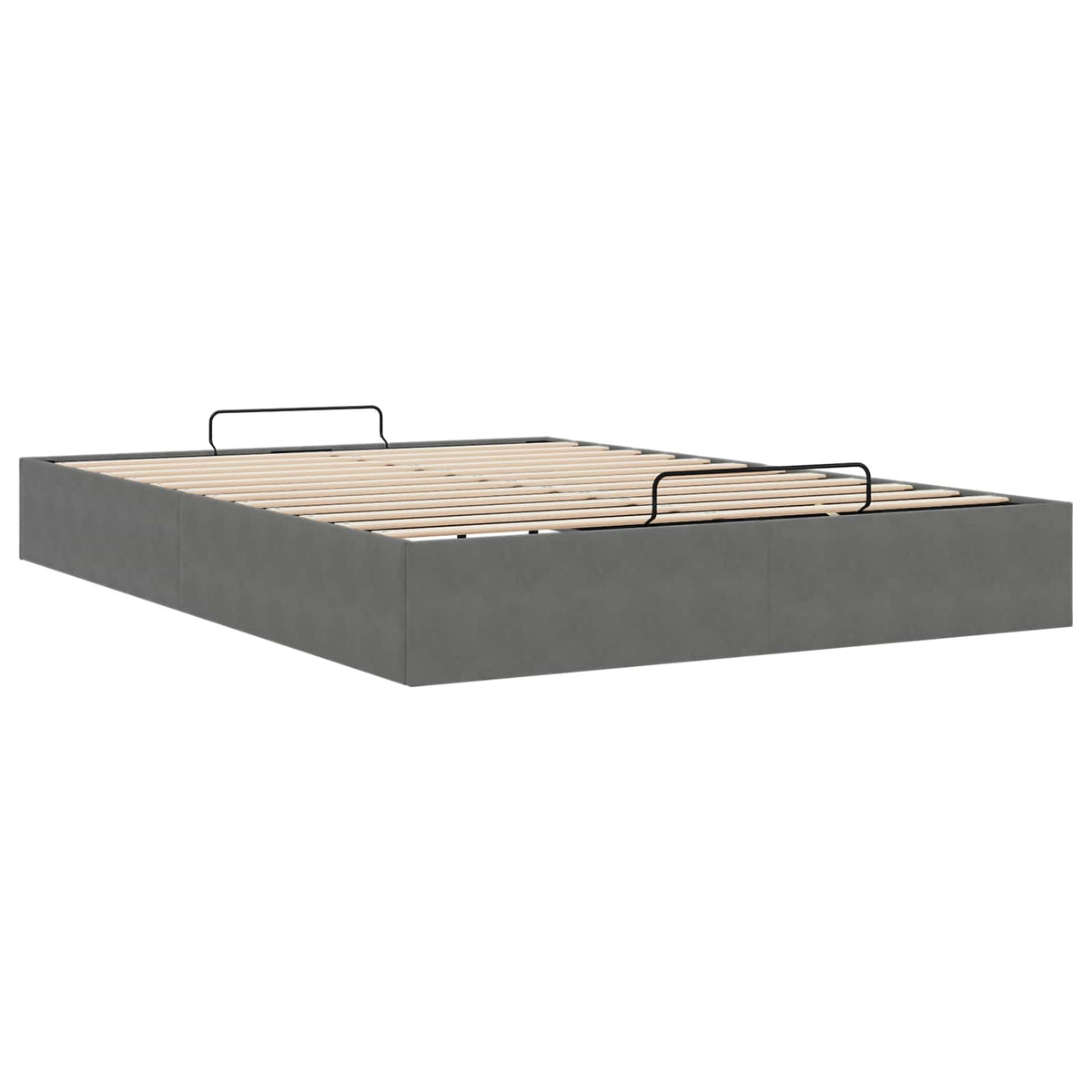 Otomanski krevet Tamnosiva 153 x 203 cm Baršun