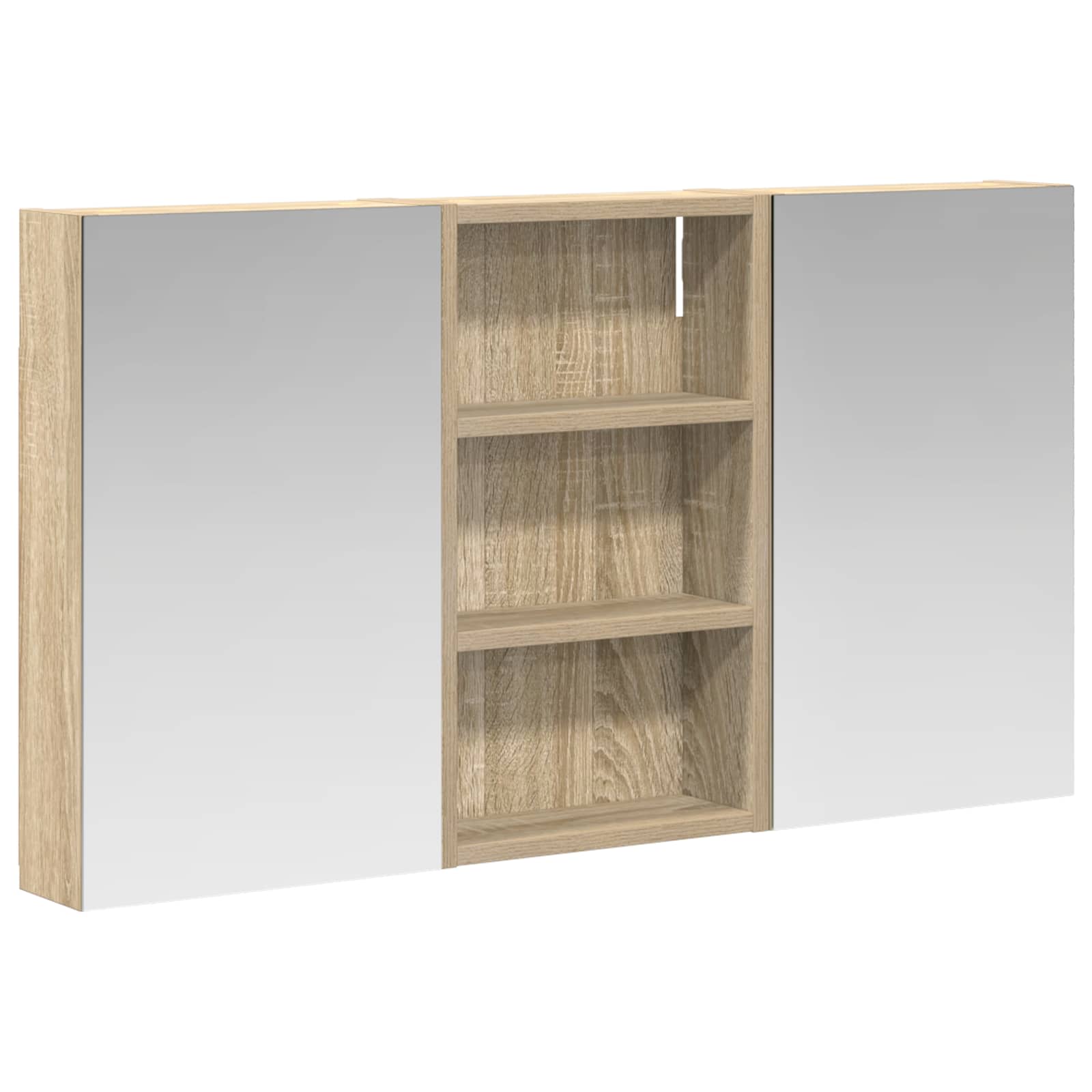 Set ormarića za kupaonicu S LED lampica 3 pcs 90 x 10,5 x 50 cm