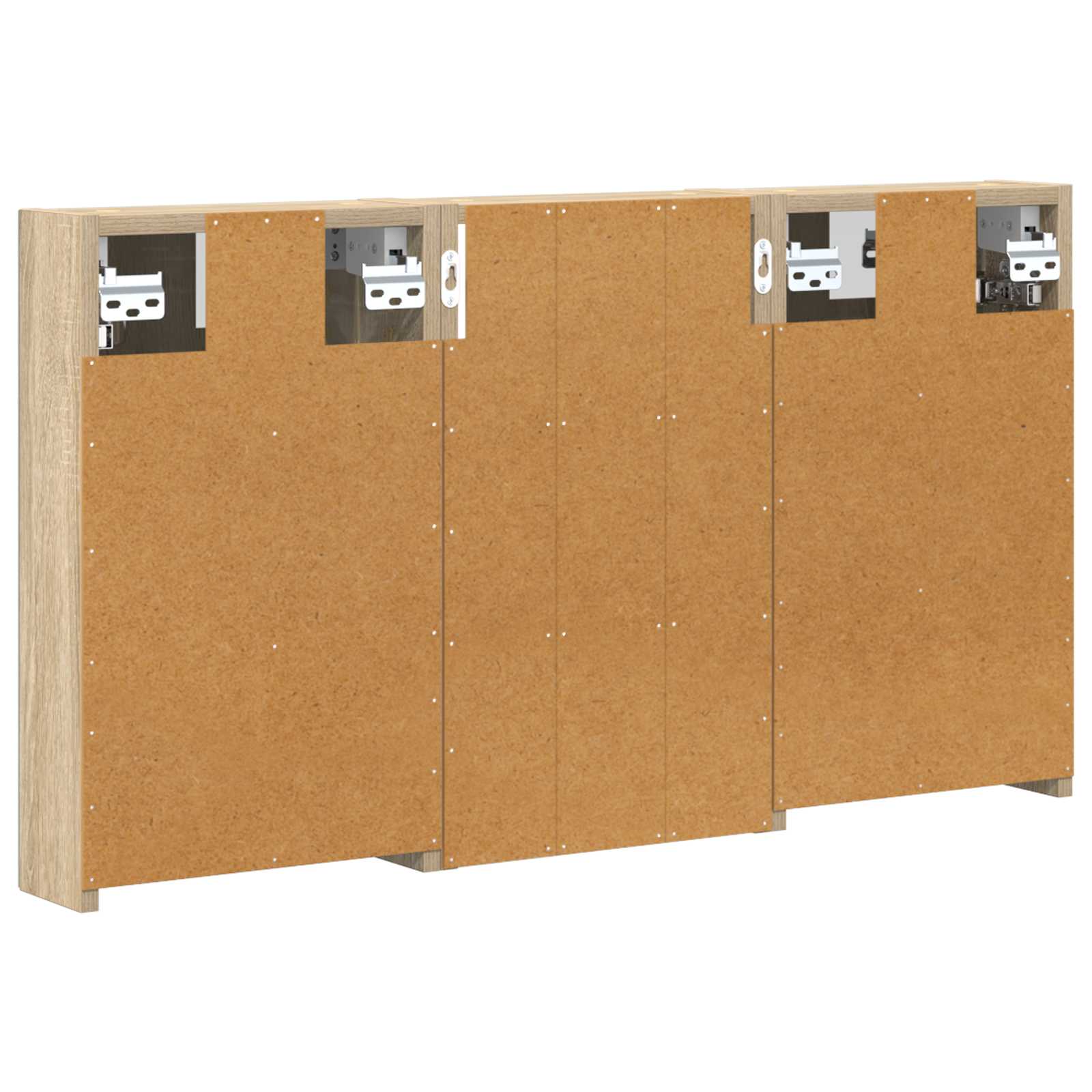 Set ormarića za kupaonicu S LED lampica 3 pcs 90 x 10,5 x 50 cm