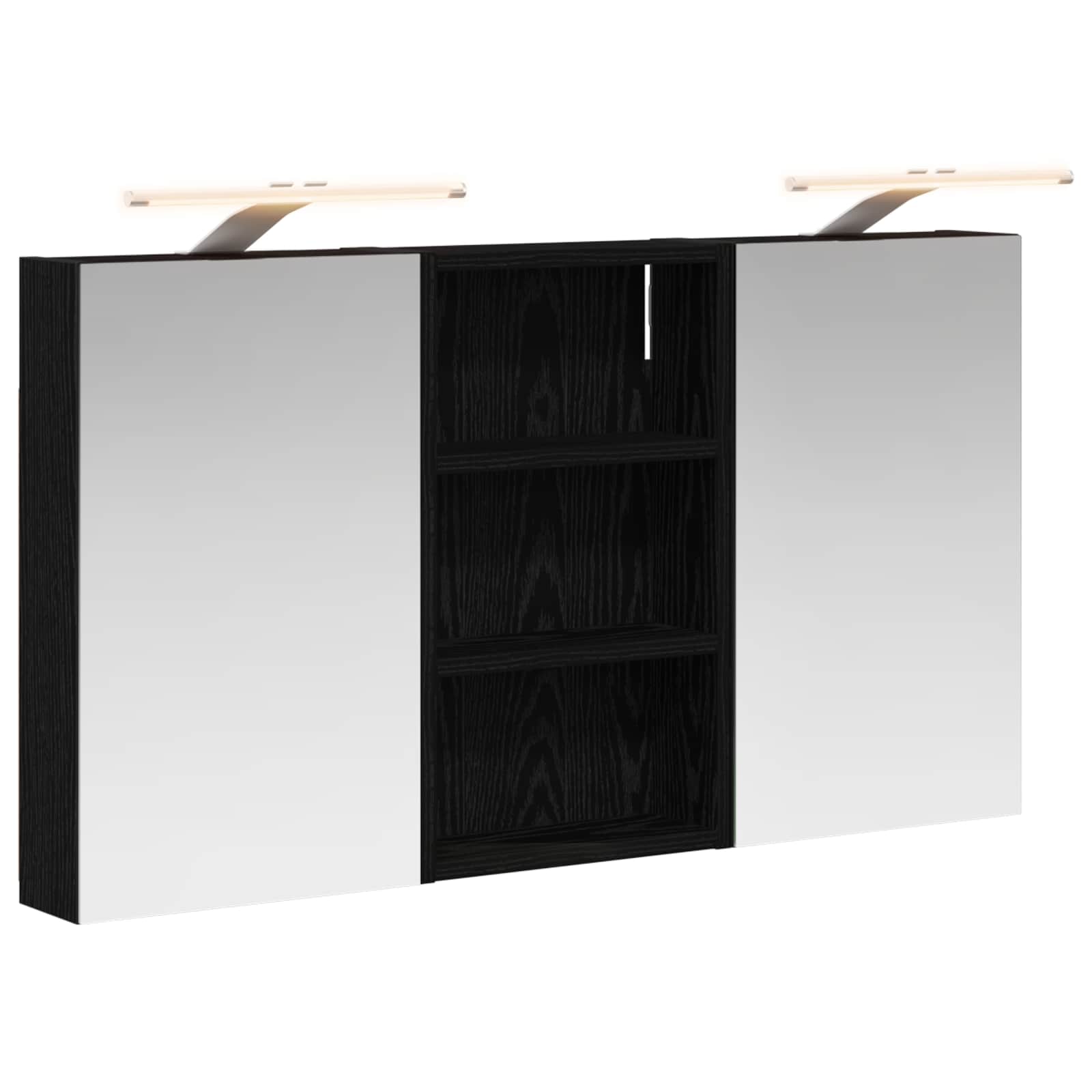 Set ormarića za kupaonicu S LED lampica 3 pcs 90 x 10,5 x 50 cm