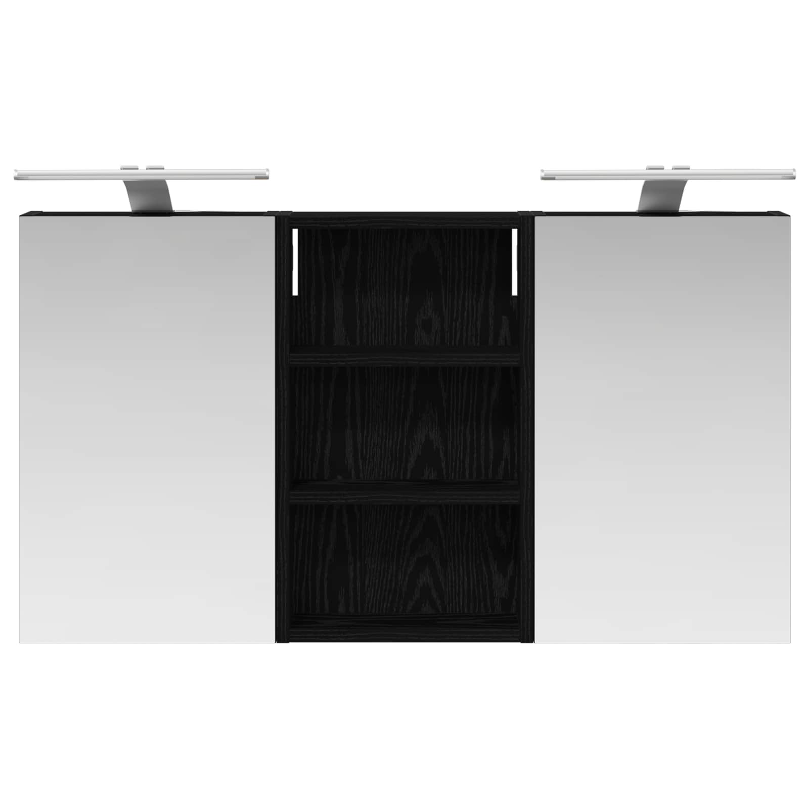 Set ormarića za kupaonicu S LED lampica 3 pcs 90 x 10,5 x 50 cm