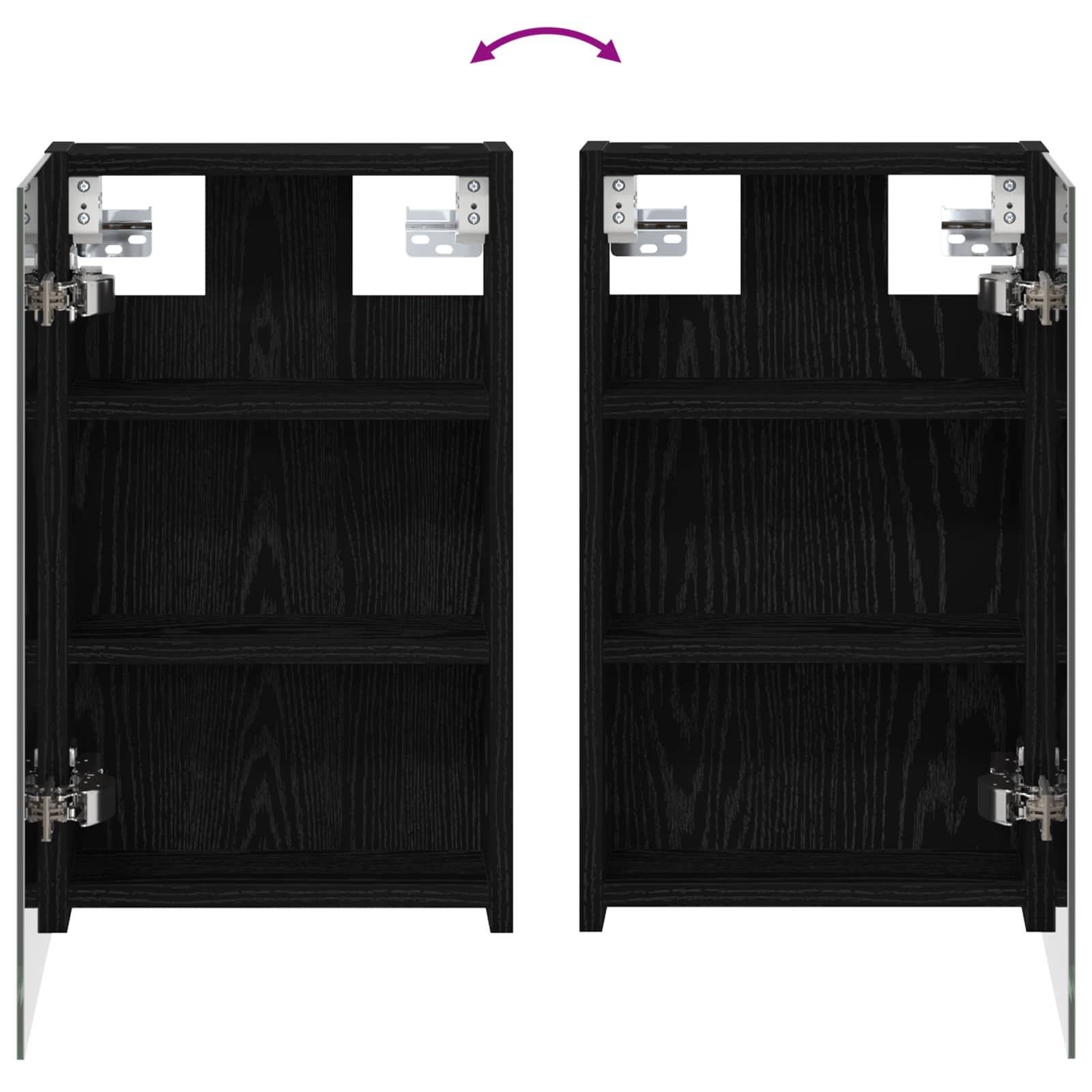 Set ormarića za kupaonicu s policom 3 pcs 100 x 10,5 x 50 cm