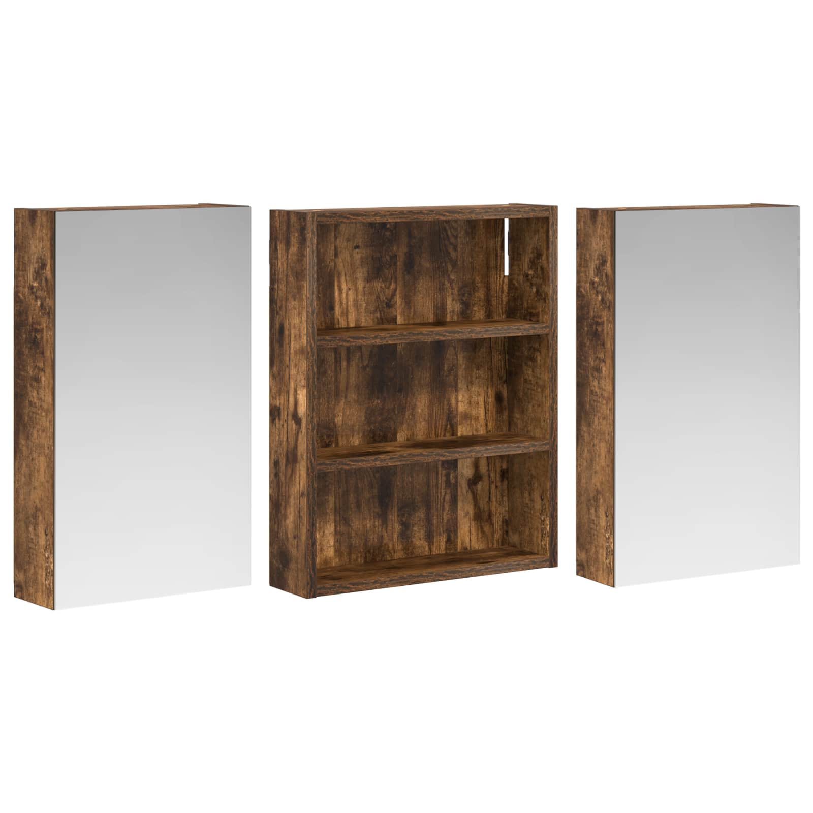 Set ormarića za kupaonicu s policom 3 pcs 100 x 10,5 x 50 cm