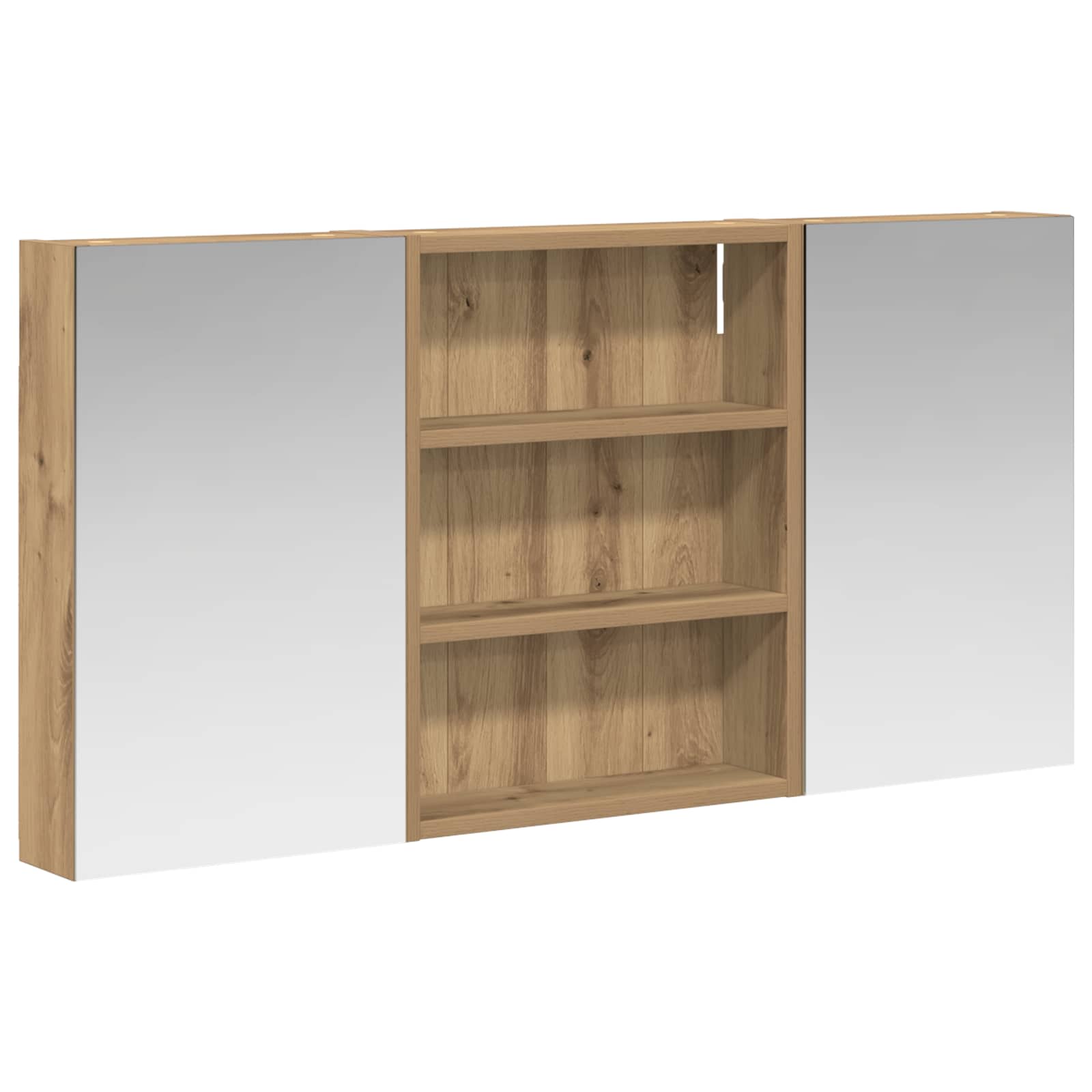 Set ormarića za kupaonicu s policom 3 pcs 100 x 10,5 x 50 cm