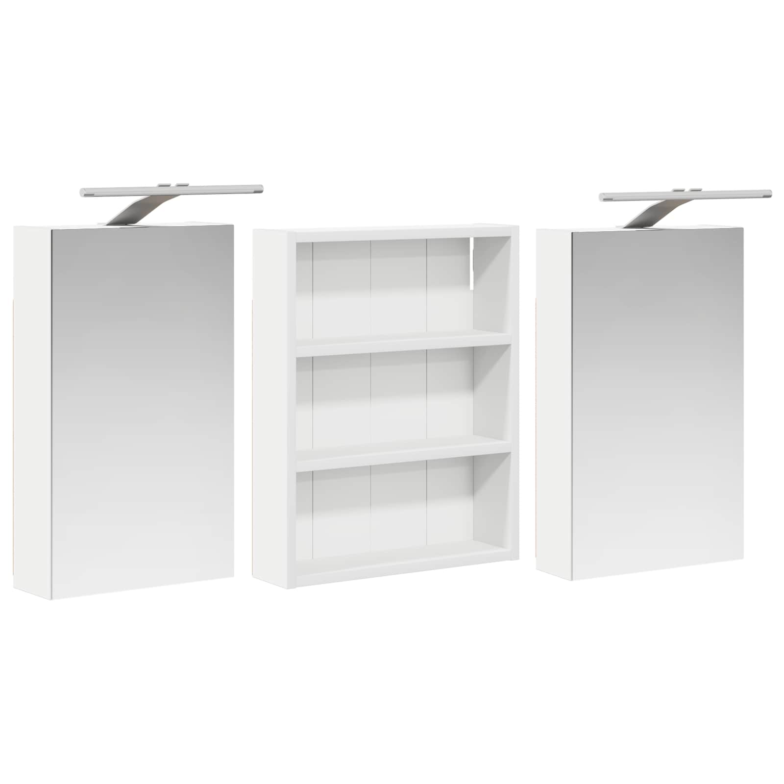 Set ormarića za kupaonicu s policom 3 pcs 100 x 10,5 x 50 cm