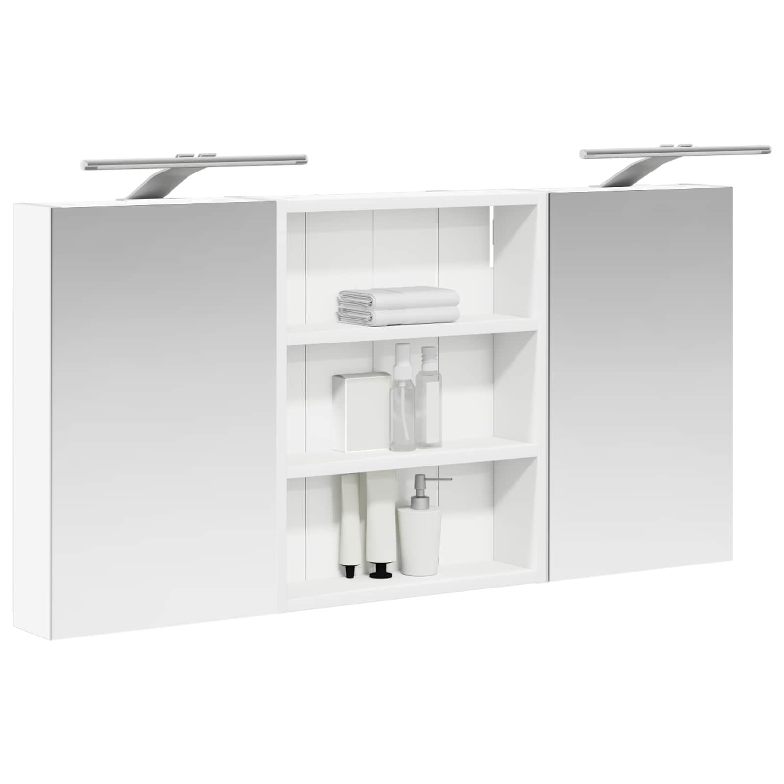 Set ormarića za kupaonicu s policom 3 pcs 100 x 10,5 x 50 cm