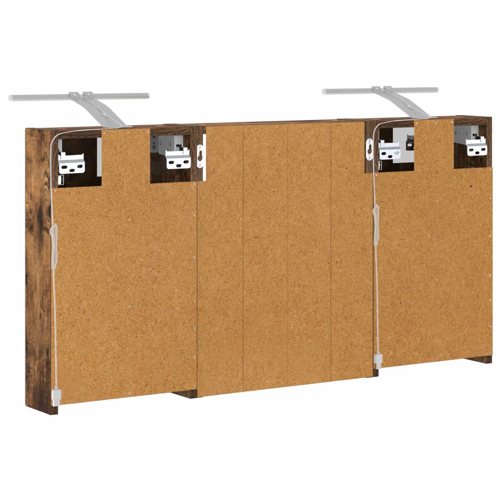 Set ormarića za kupaonicu s policom 3 pcs 100 x 10,5 x 50 cm