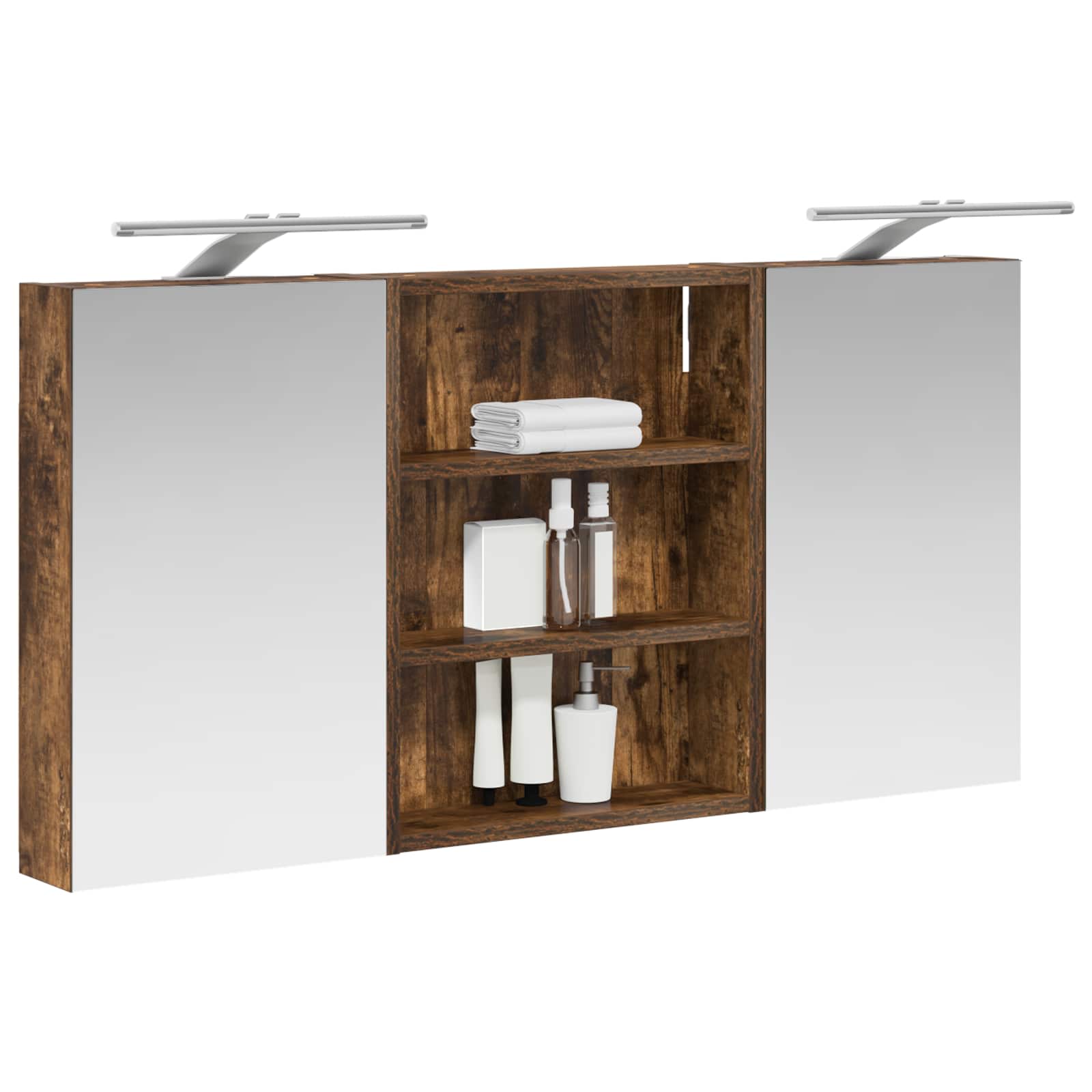 Set ormarića za kupaonicu s policom 3 pcs 100 x 10,5 x 50 cm