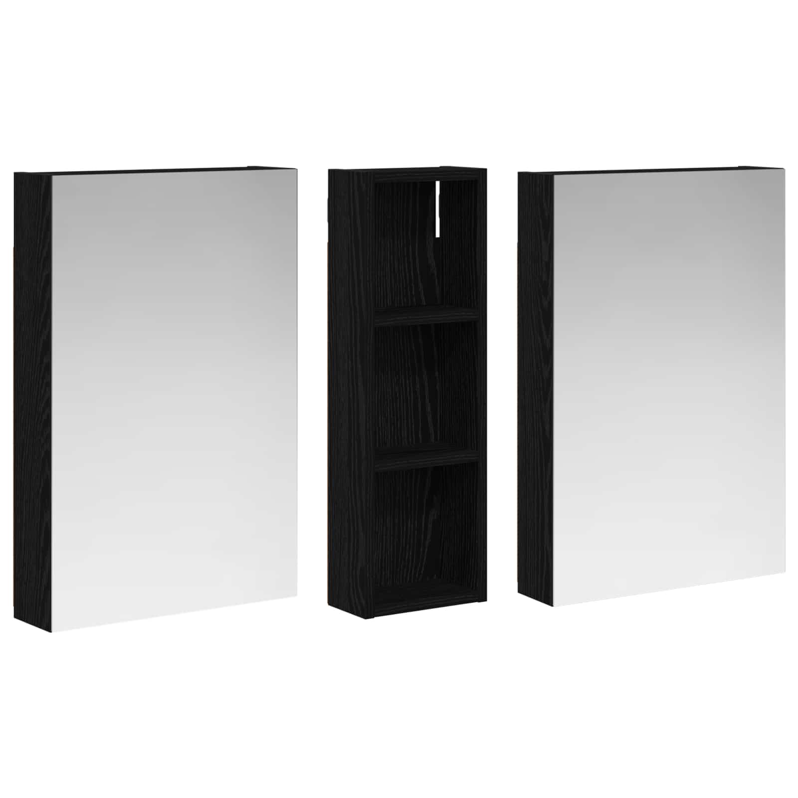 Set ormarića za kupaonicu s policom 3 pcs 100 x 10,5 x 60,5 cm