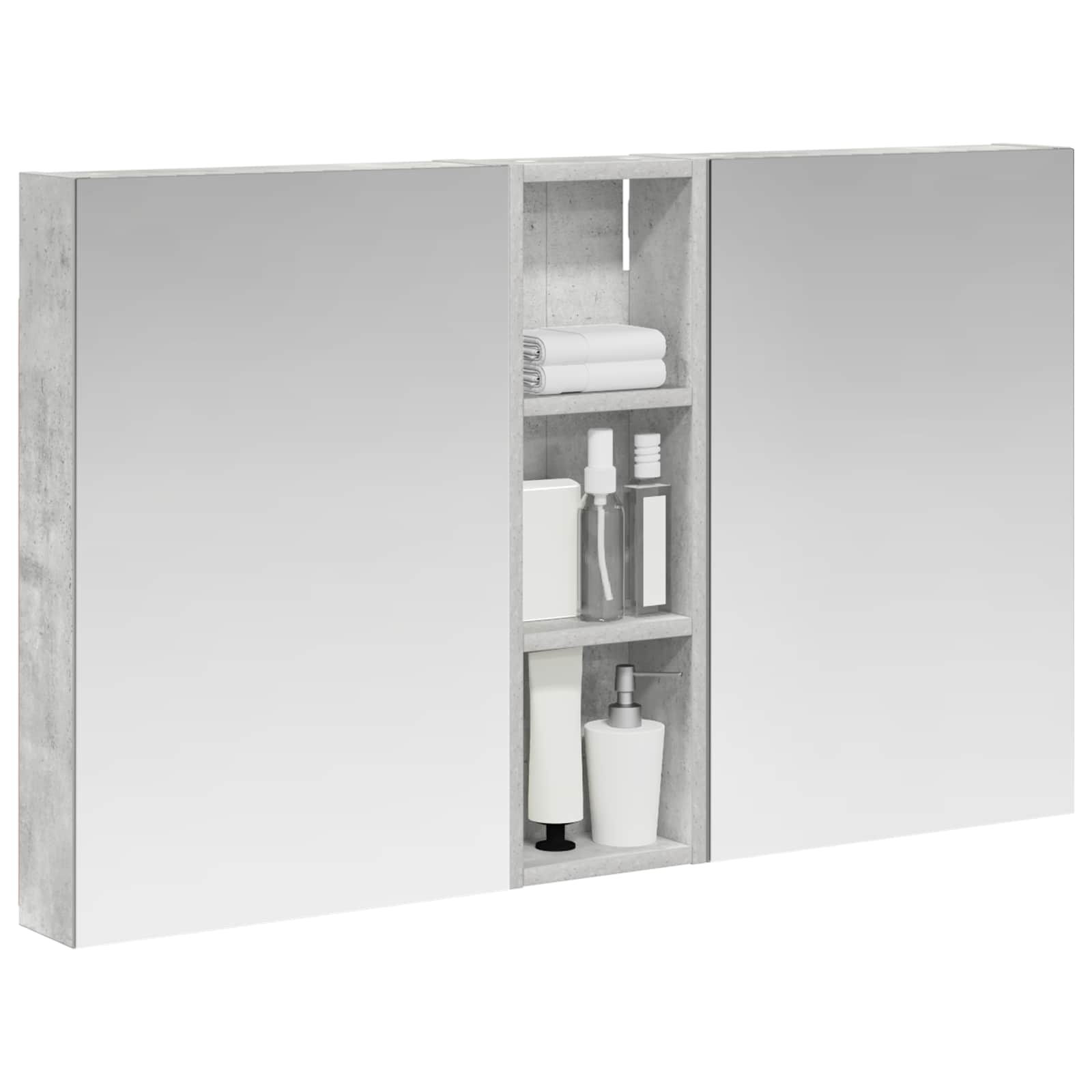 Set ormarića za kupaonicu s policom 3 pcs 100 x 10,5 x 60,5 cm